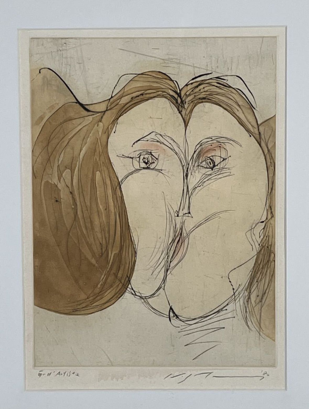 【真作】池田満寿夫「マグリッド夫人の涙」メゾチント 直筆サイン 版画 銅版画 真作】池田満寿夫「マグリッド夫人の涙」メゾチント 直筆サイン 版画