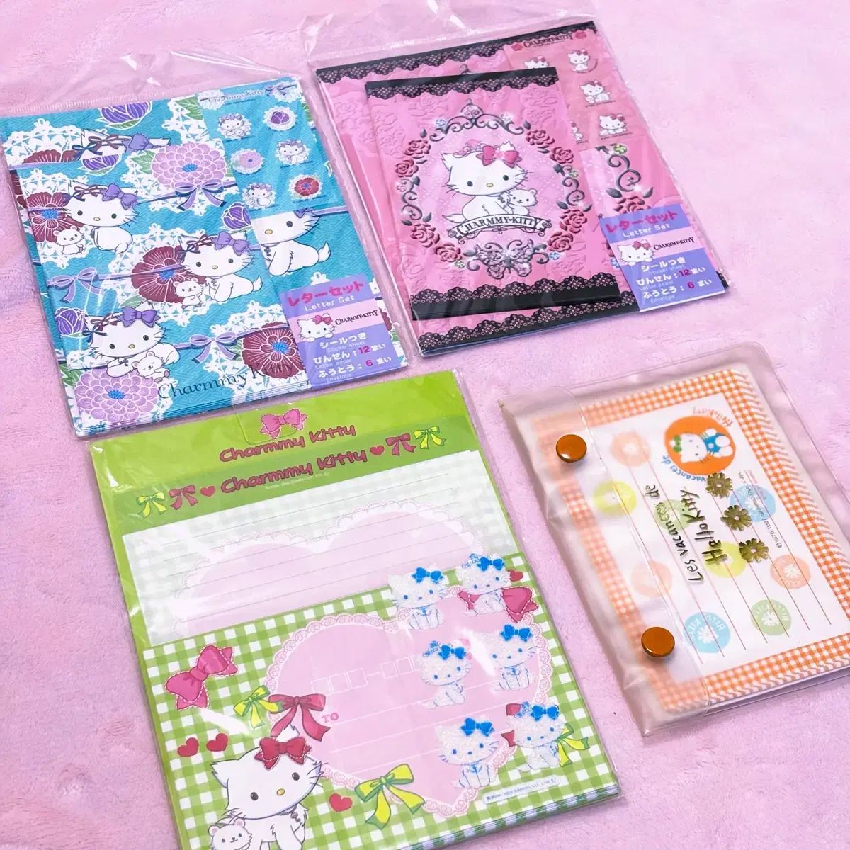 チャーミーキティ 便箋 セット ステッカー キティーストラップ レター