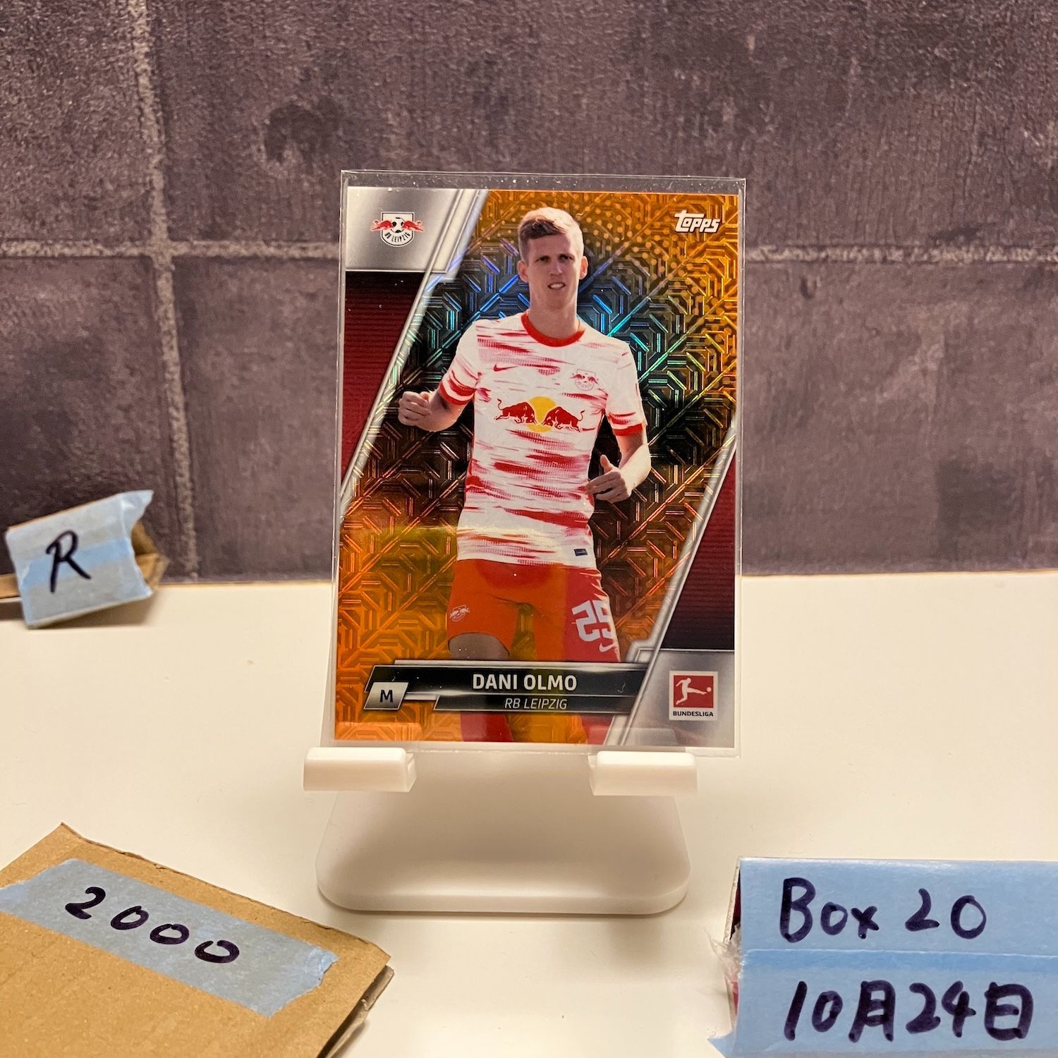 2022 Topps Dani Olmo 17/25 RB Leipzig Orange Mojo Refractor カード