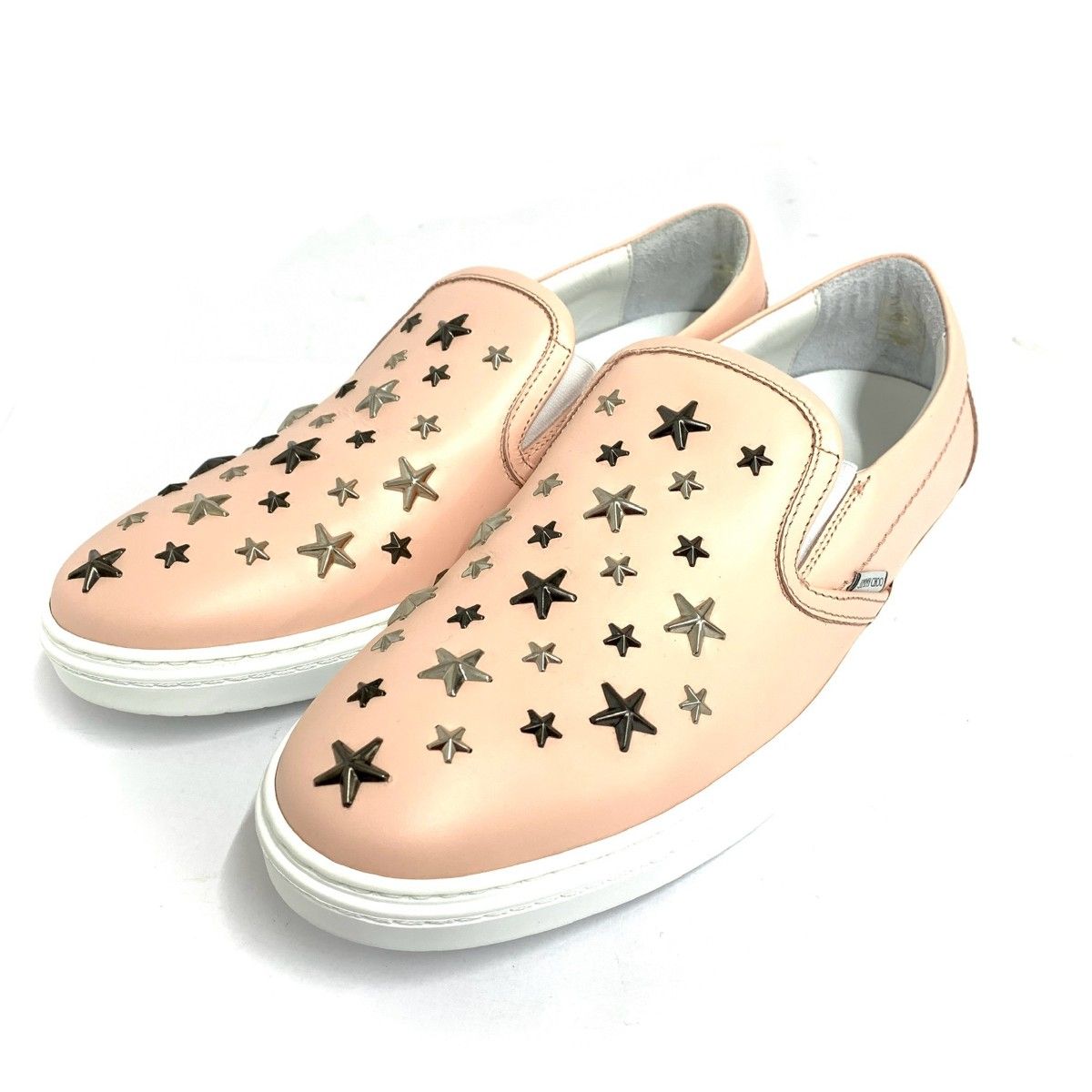 JIMMY CHOO ジミーチュウ スリッポン/スタッズ 表記サイズ:42 レザー 