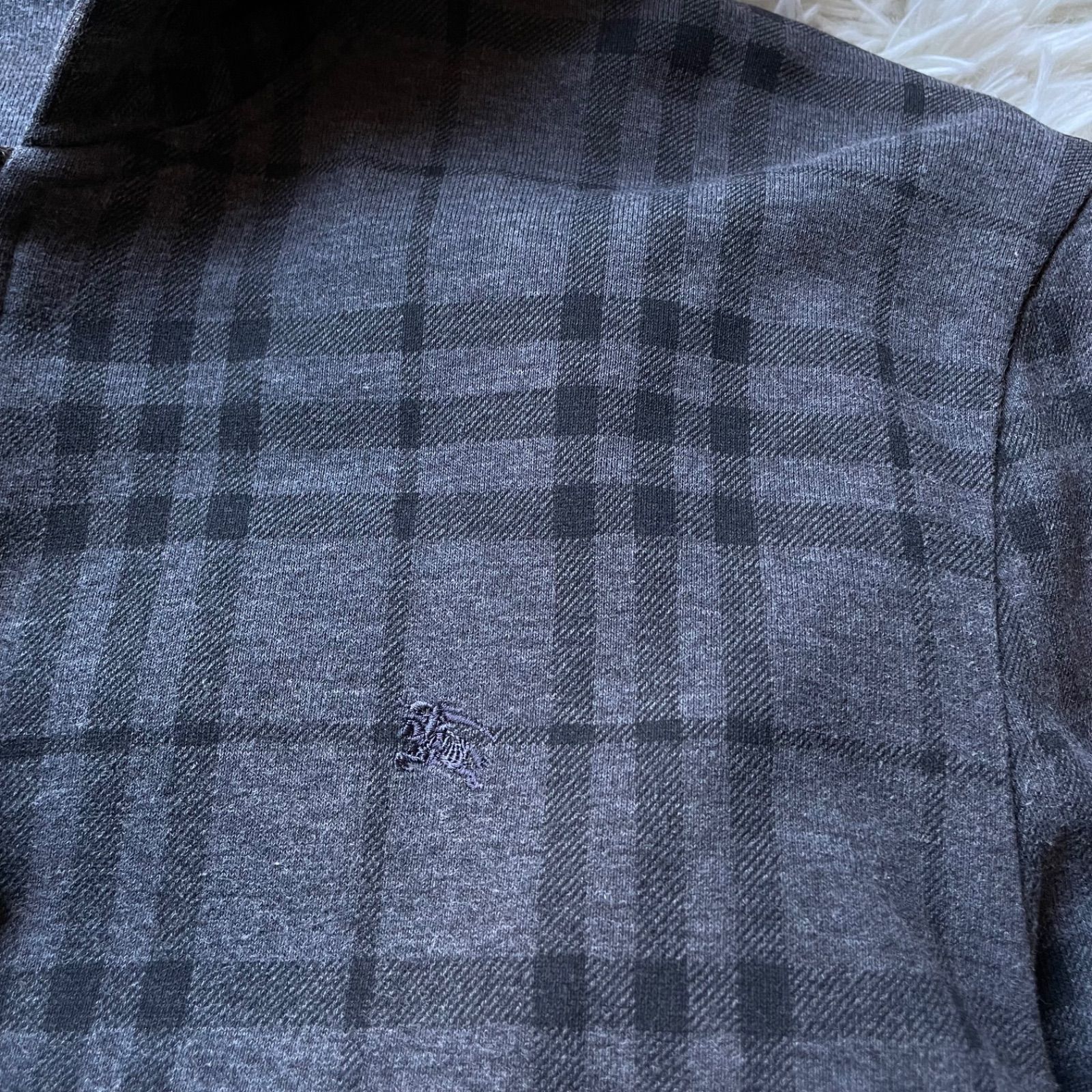 バーバリー ブルーレーベル フルジップトレーナー ノバチェック　刺繍ロゴ バーバリーブルーレーベル BURBERRY BLUE LABEL リバーシブルノバ