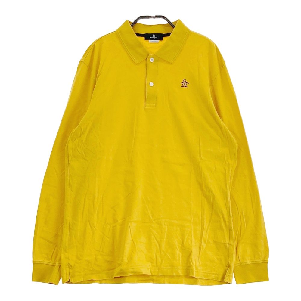 サイズ：L MUNSING WEAR マンシングウェア 長袖ポロシャツ イエロー系