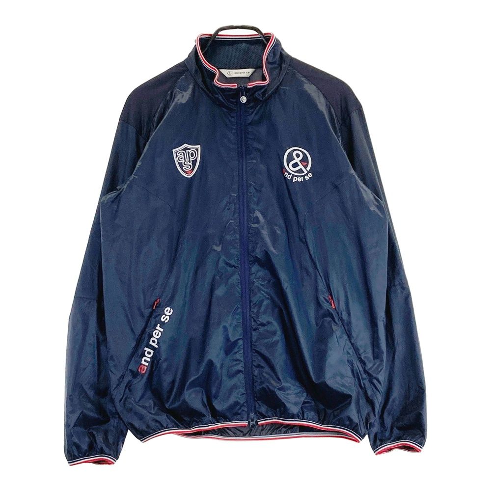 サイズ：LL AND PER SE アンパスィ ジップジャケット ネイビー系