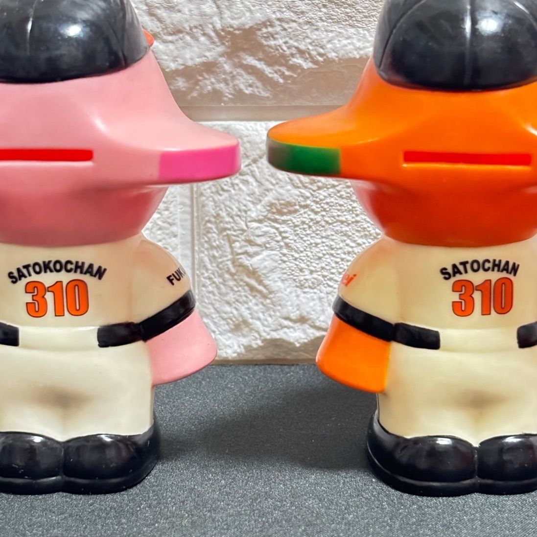 未使用] サトちゃん サトコちゃん ソフビ貯金箱 コインバンク 福岡