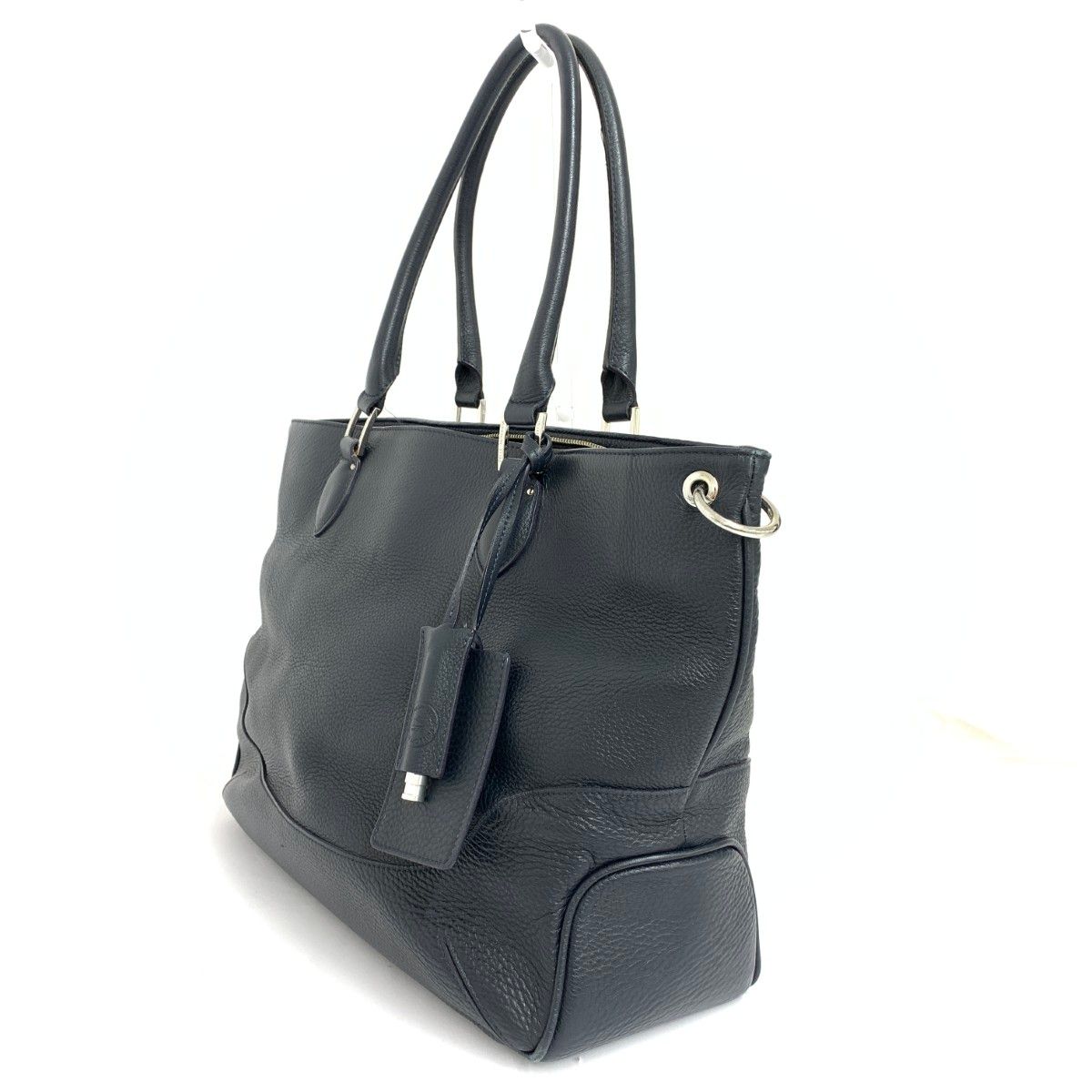 PELLE MORBIDA ペッレモルビダ トートバッグ レザー ネイビー ユニ