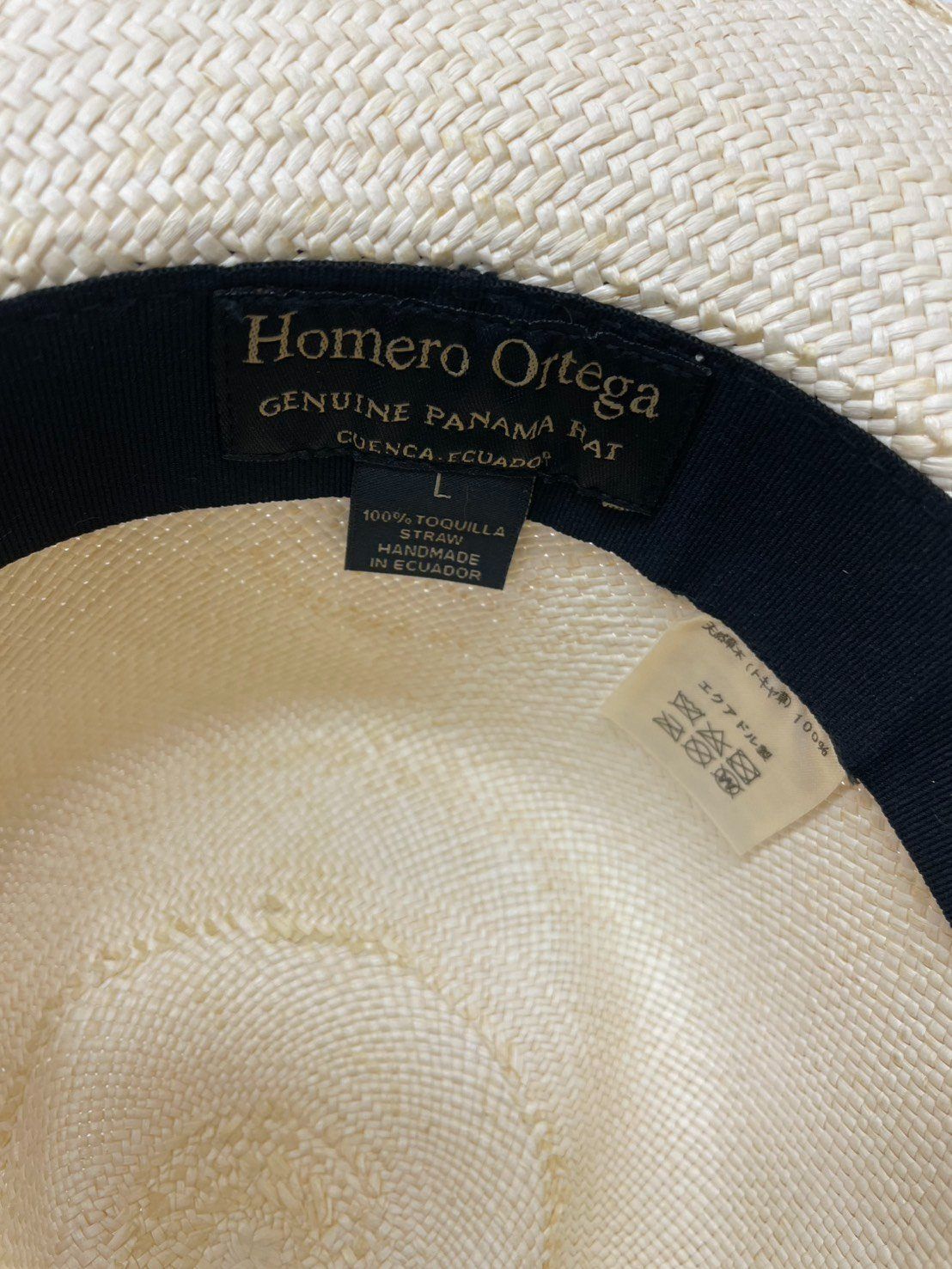 Homero Ortega パナマハット Lサイズ トキーヤ草 エクアドル製 中折れ 