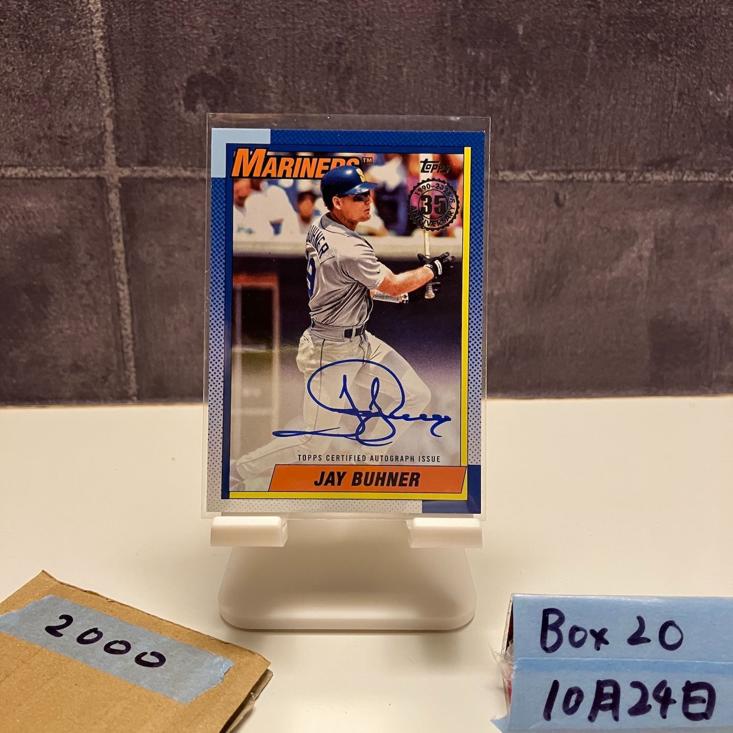 2025 Topps Jay Buhner 直筆サインカード Seattle Mariners 35th