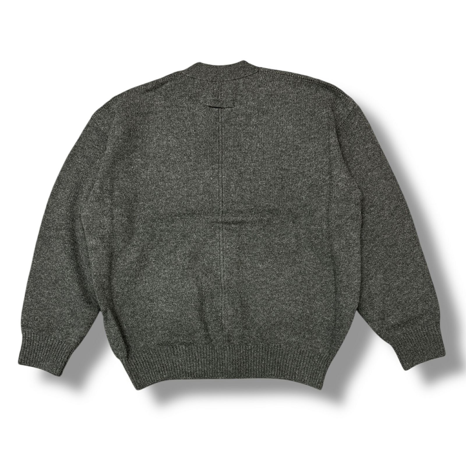 参考上代42900円 未使用 stein(ssstein) 22AW EX FINE LAMBS KNIT CARDIGAN ニットカーディガン セーター  シュタイン ST.451 チャコール L （93047A）