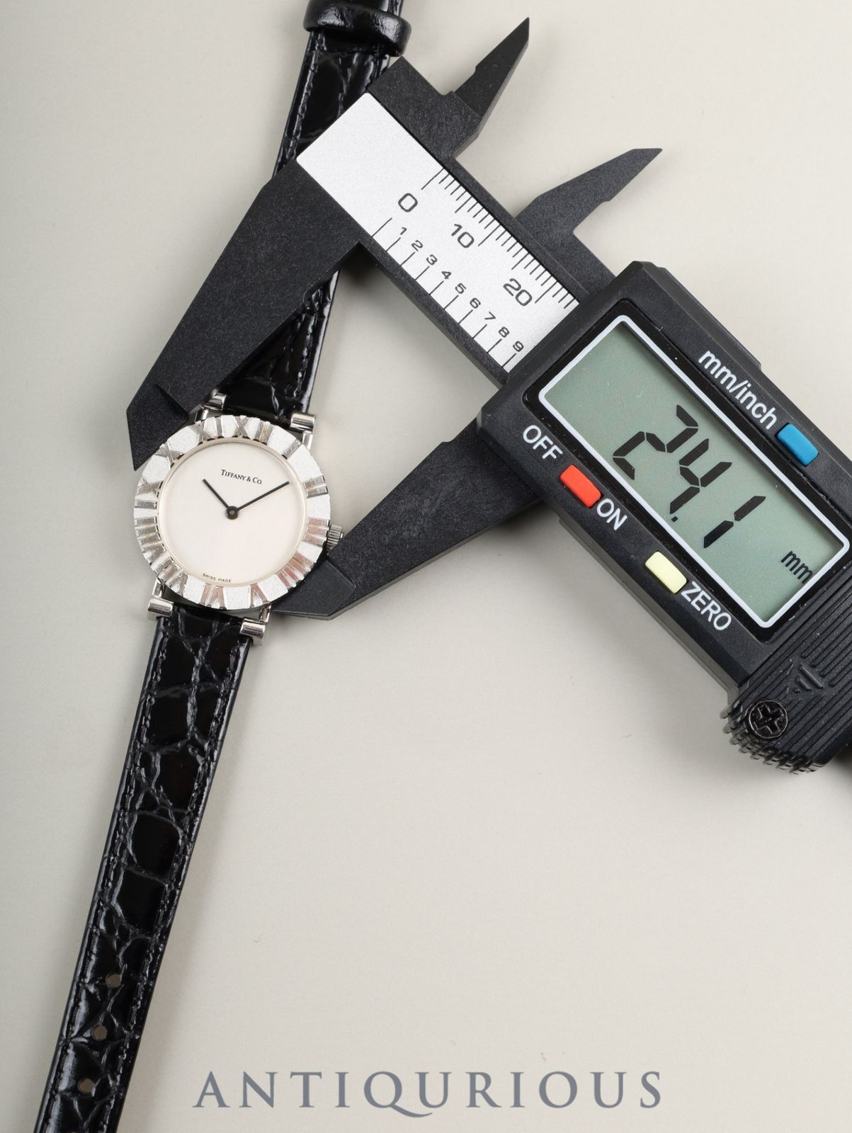 ティファニー アトラス SV CASE L0640 クォーツ Cal.976.001 SV925 革