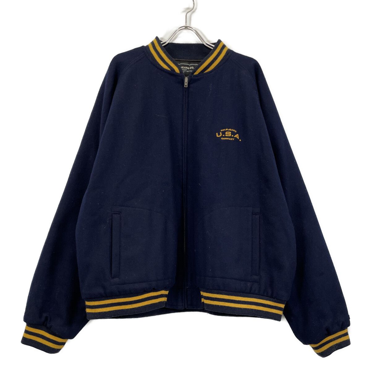 Polo Jeans ポロジーンズ ﾈｲﾋﾞｰ ｳｰﾙ USAﾛｺﾞ ｽﾀｼﾞｬﾝ XL - メルカリ