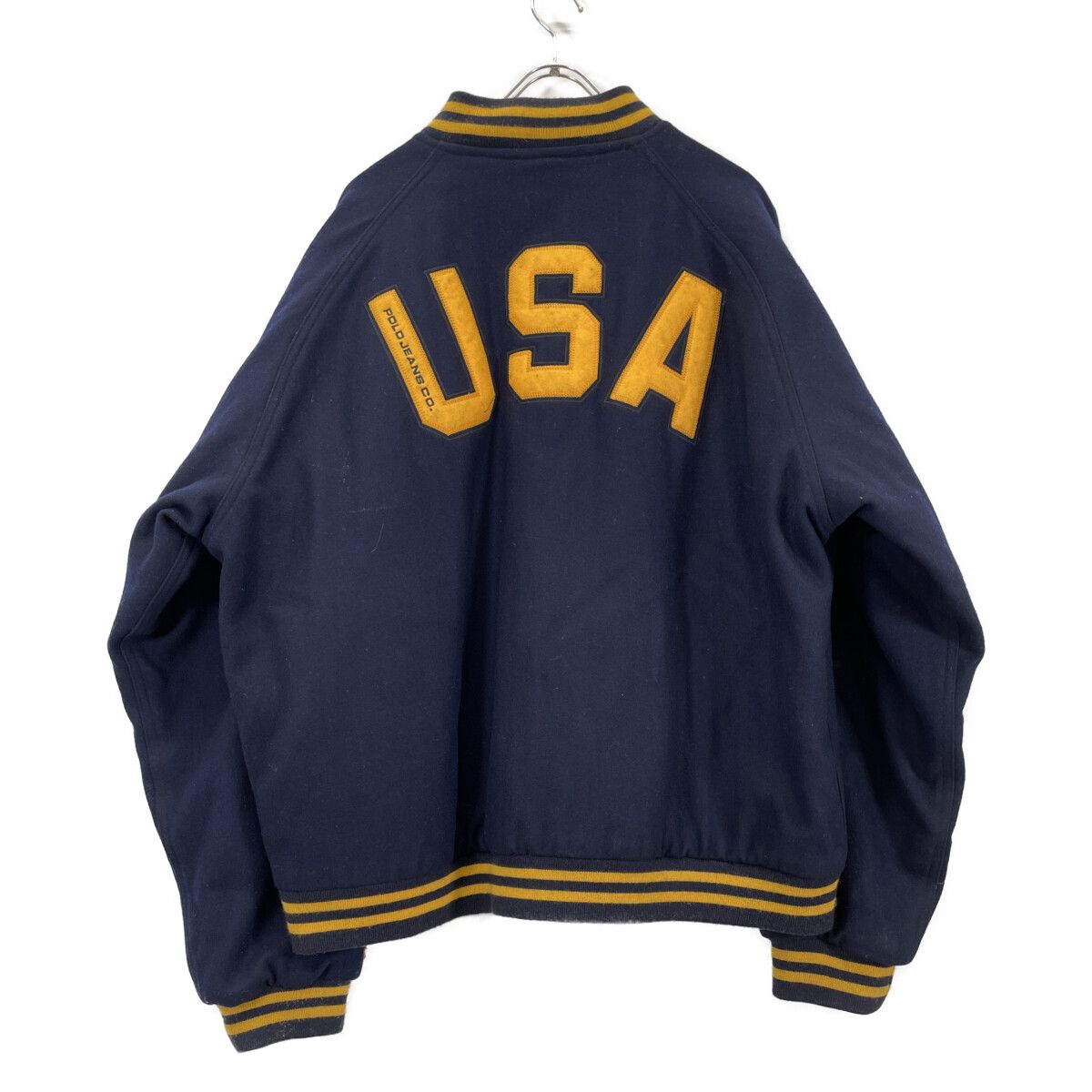 Polo Jeans ポロジーンズ ﾈｲﾋﾞｰ ｳｰﾙ USAﾛｺﾞ ｽﾀｼﾞｬﾝ XL - メルカリ