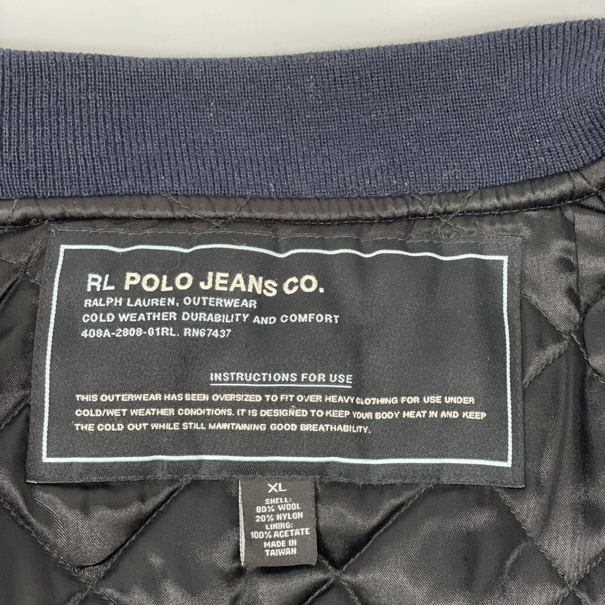 Polo Jeans ポロジーンズ ﾈｲﾋﾞｰ ｳｰﾙ USAﾛｺﾞ ｽﾀｼﾞｬﾝ XL - メルカリ