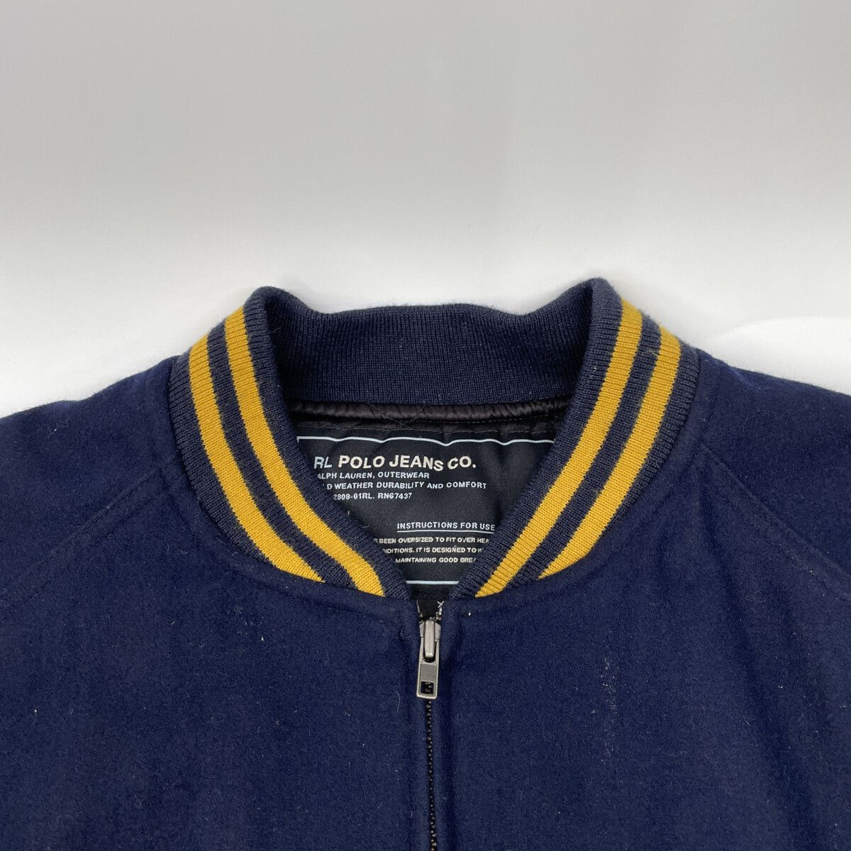 Polo Jeans ポロジーンズ ﾈｲﾋﾞｰ ｳｰﾙ USAﾛｺﾞ ｽﾀｼﾞｬﾝ XL - メルカリ