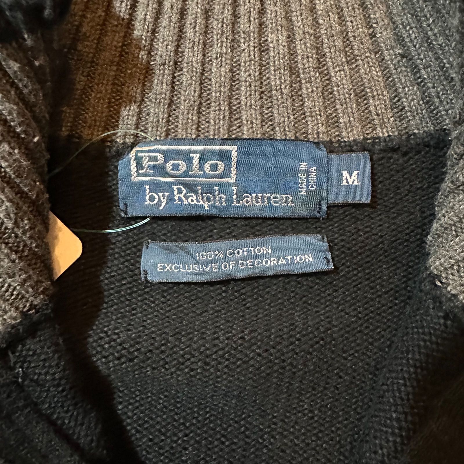 90s polo by Ralph Lauren cotton knit half zip /90年代 ポロバイラル