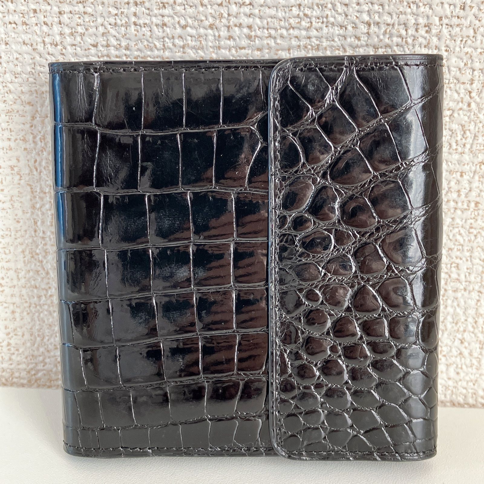 KWANPEN クワンペン ブラック クロコダイル型押し 折り財布 - メルカリ