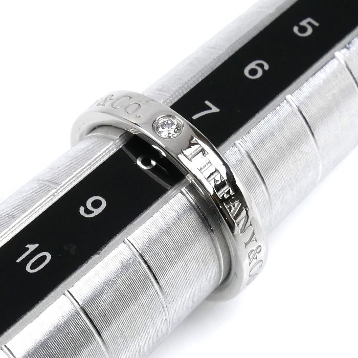 TIFFANY&Co. ティファニー Pt950プラチナ フラットバンド 3Pダイヤ