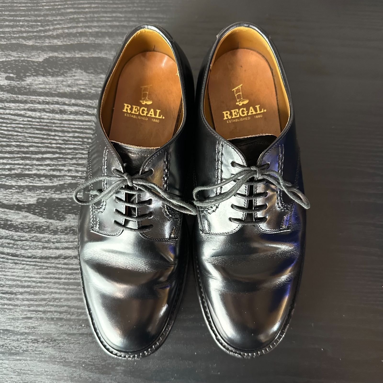 磨き上げ済】S623 美品 REGAL リーガル 2504 本革 プレーントゥ 