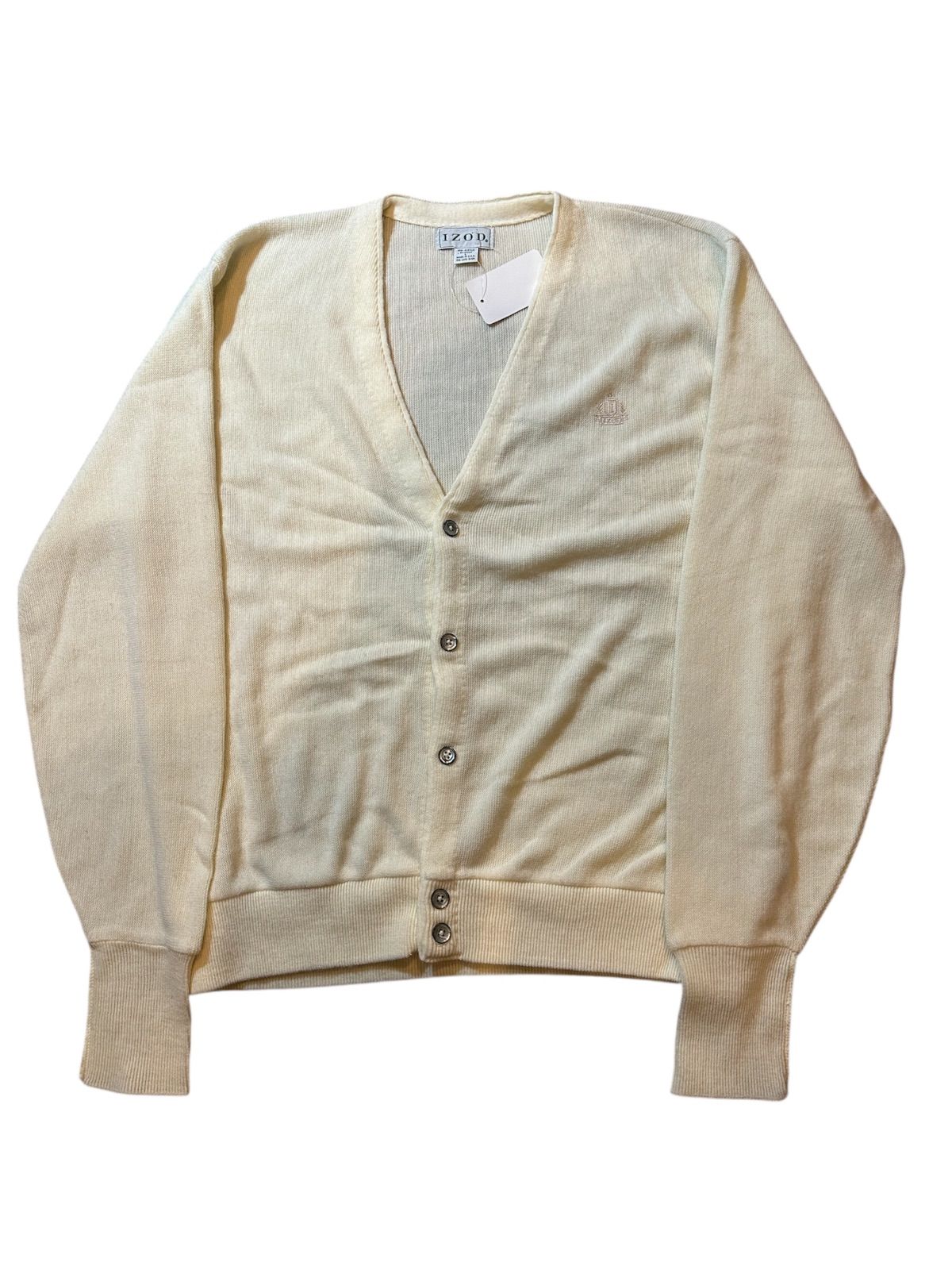 90s izod acrylic cardigan made in USA / 90年代 アイゾッド アクリル