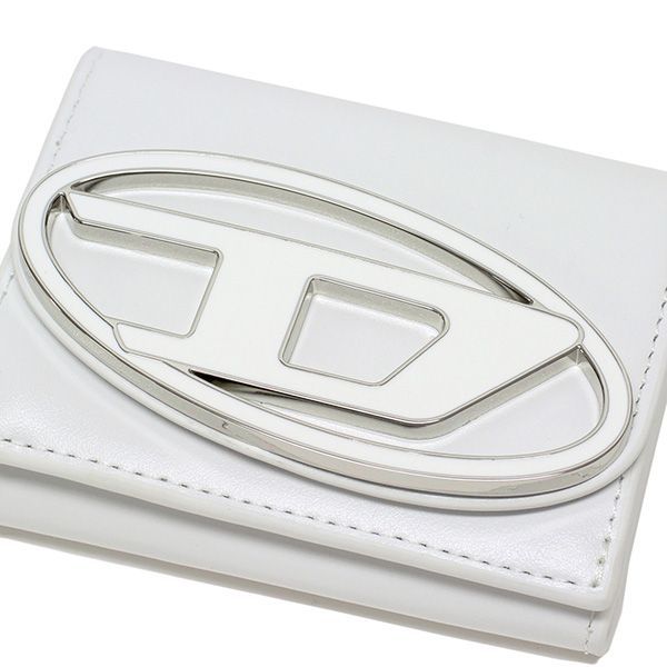 DIESEL 財布【白・ホワイト】 1dr Tri Fold CoinXs Ii 1DR TRI FOLD COIN XS II Tri-fold wallet in leather｜ホワイト