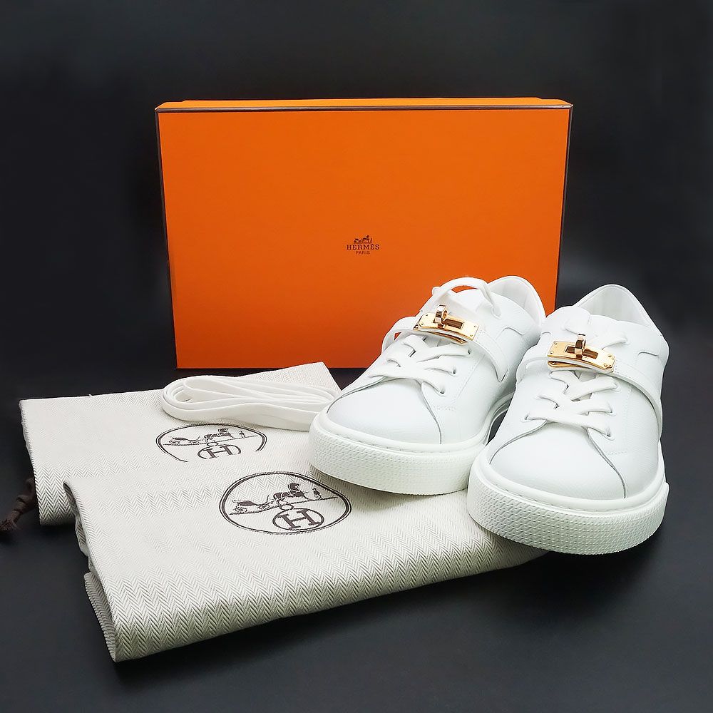 エルメス デイ ケリー スニーカー シューズ 靴 #38.5 25cm ヴォー
