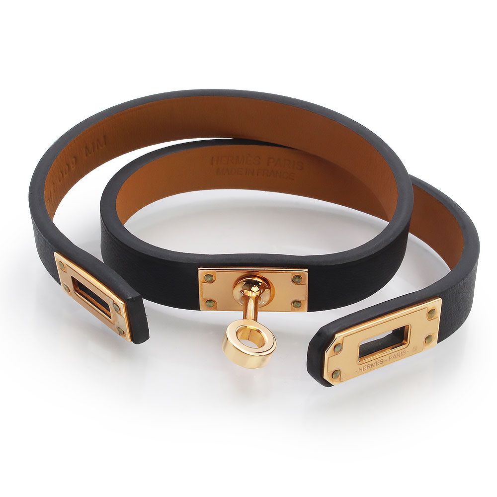 エルメス ミニ ケリー ドゥブルトゥール 2連 ブレスレット ＃T1 ヴォー
