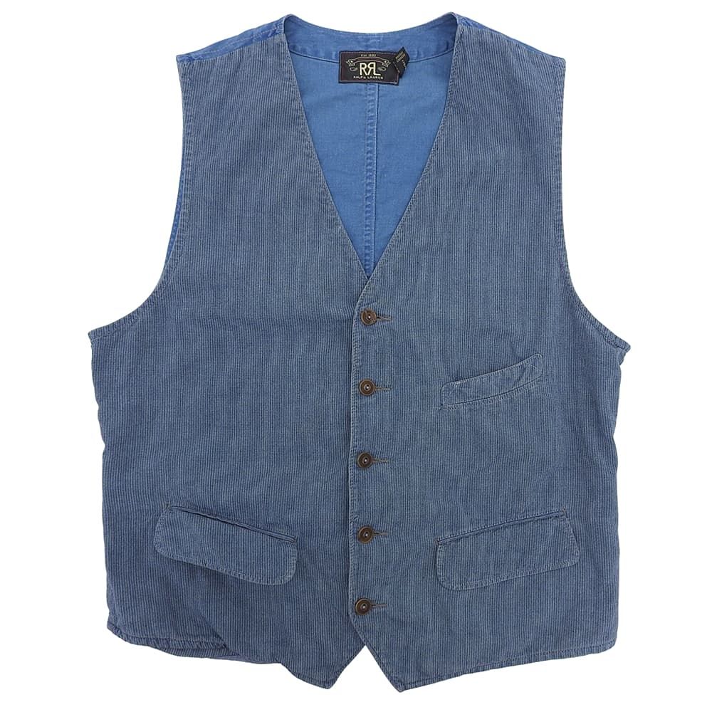 Double RL &Co ダブルアールエル　ベスト　ストライプ　ネイビー　４０ Double RL &Co ダブルアールエル ベスト ストライプ ネイビー 40 RRL