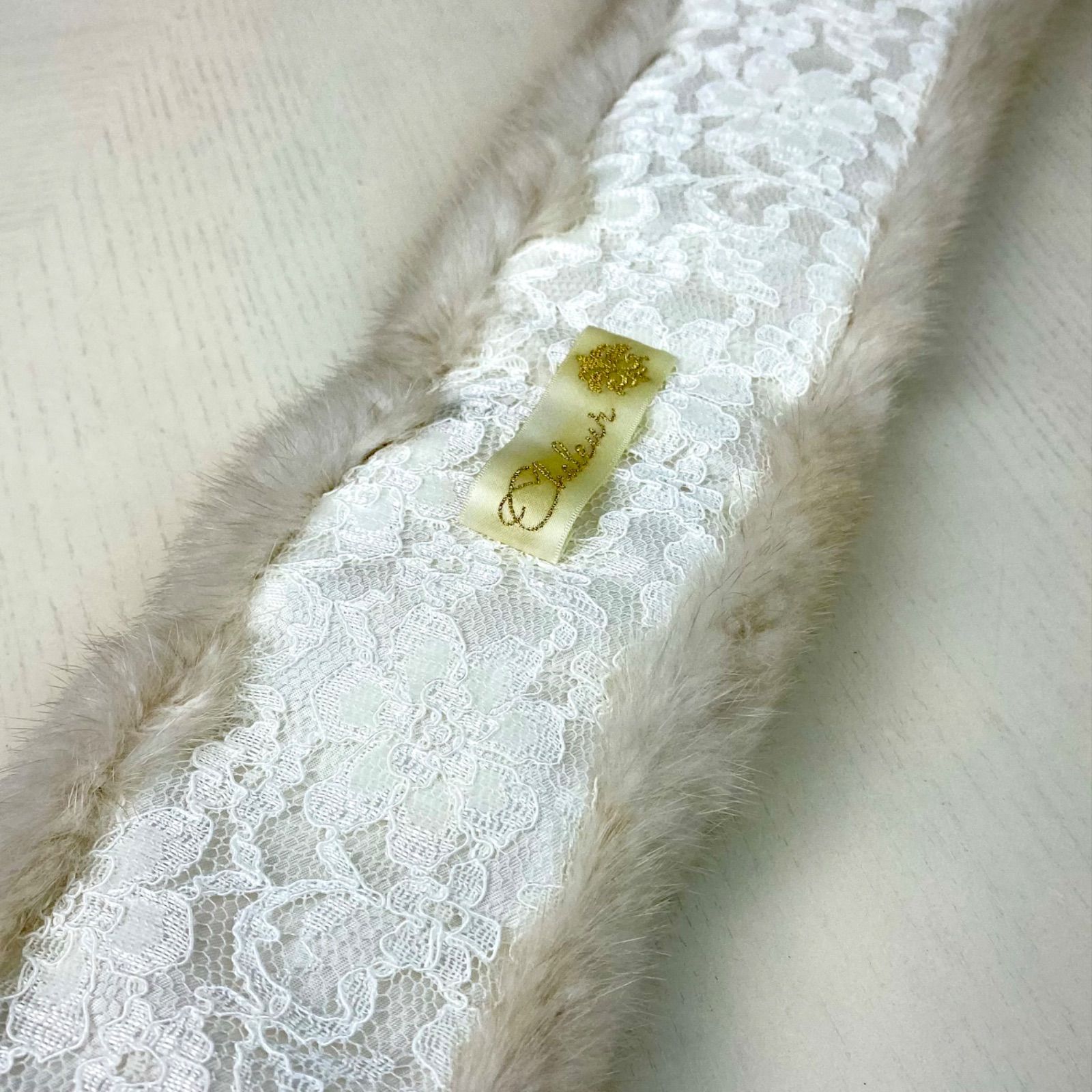 特売‼︎*SAGA MINK* ミンク リボンマフラー 日本製 新品92 - メルカリ