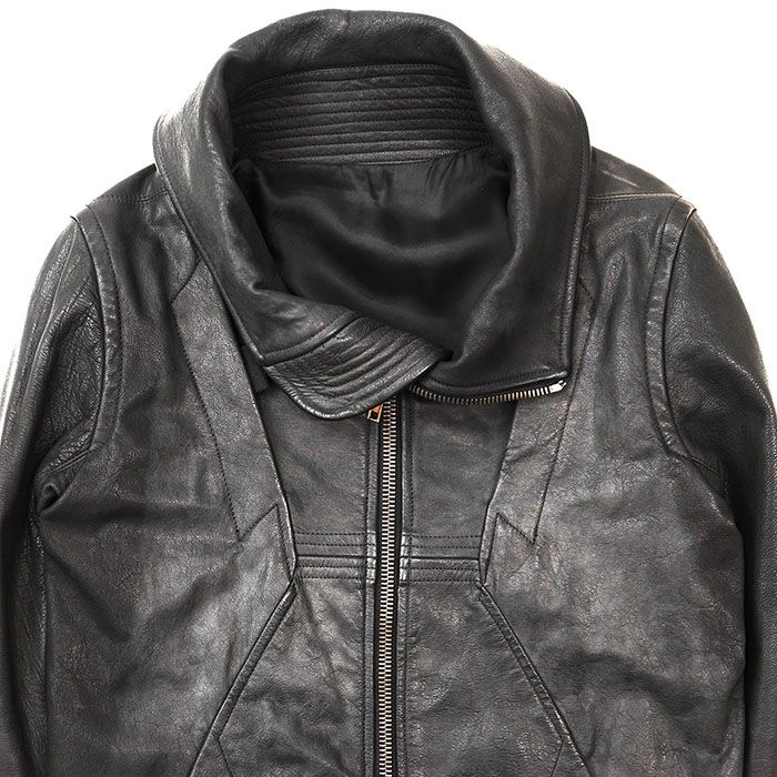 Rick Owens リック・オウエンス レザージャケット ジップアップ ロゴ