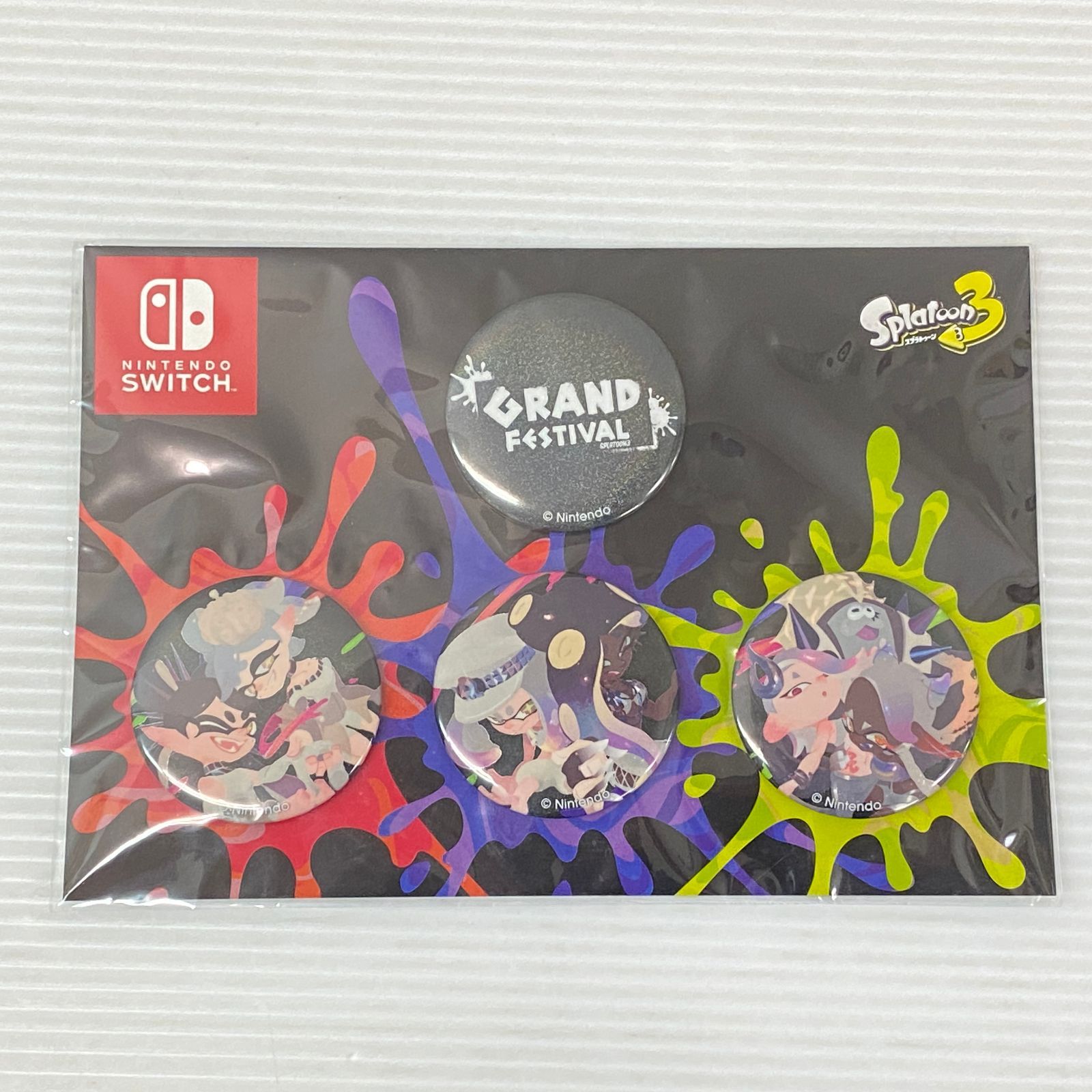 スプラトゥーン３　グランドフェスティバル缶バッジセット Nintendo スプラトゥーン3 グランドフェスティバル缶バッジセット