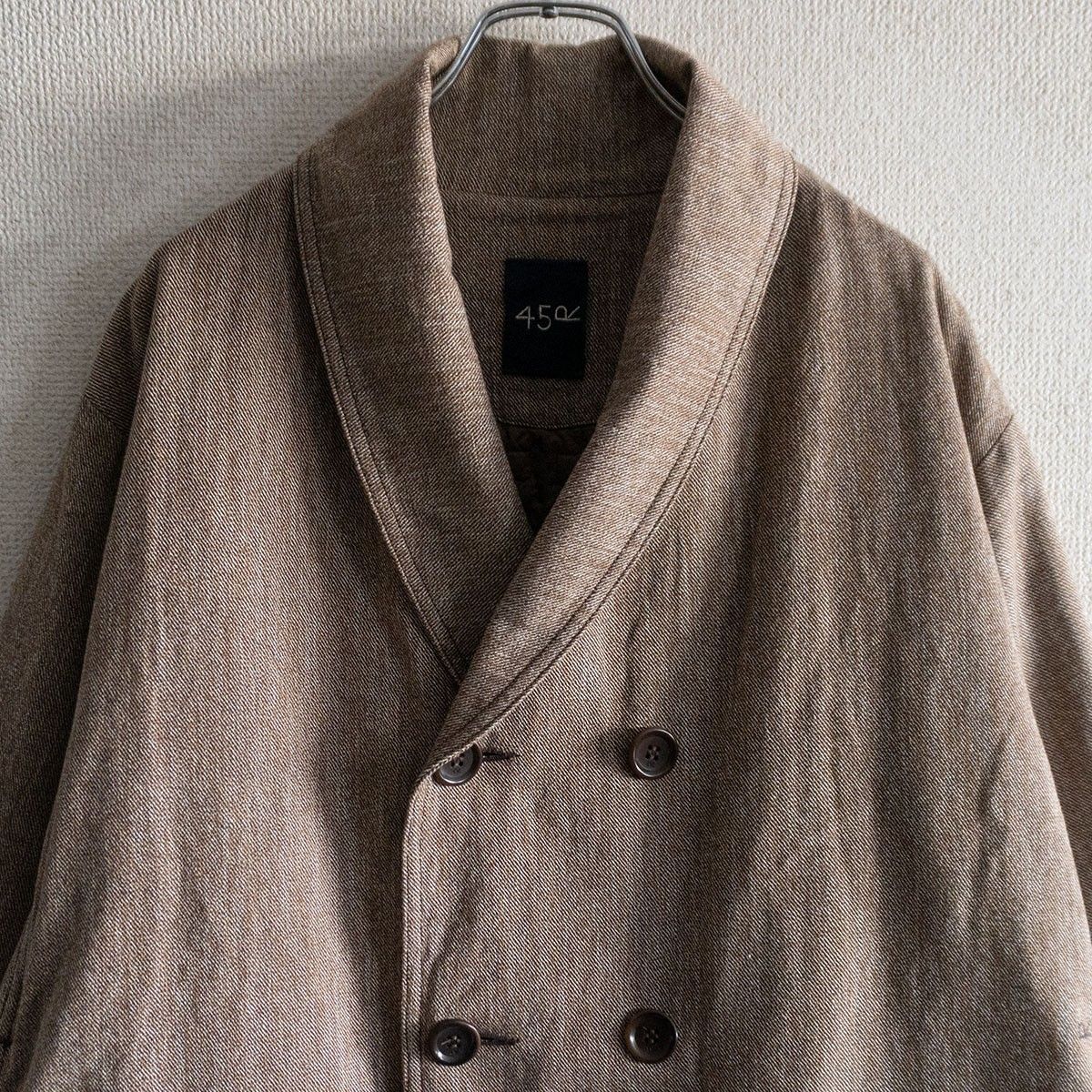 美品】45R【カルゼコットン ツイード コート】0 ブラウン 45rpm