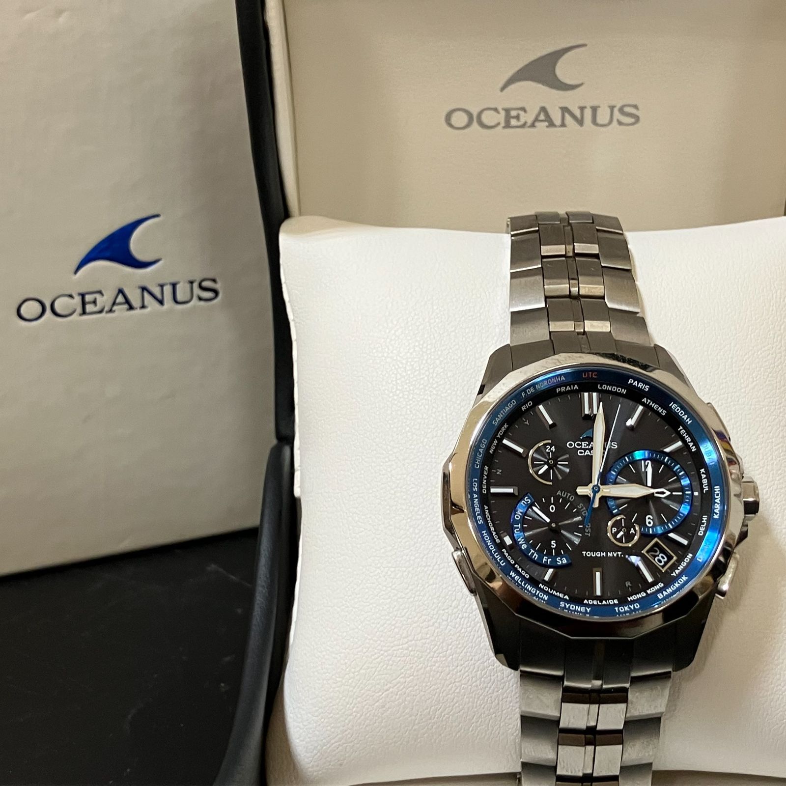 30304】CASIO OCEANUS カシオ オシアナス 腕時計 ブルー/ブラック 箱