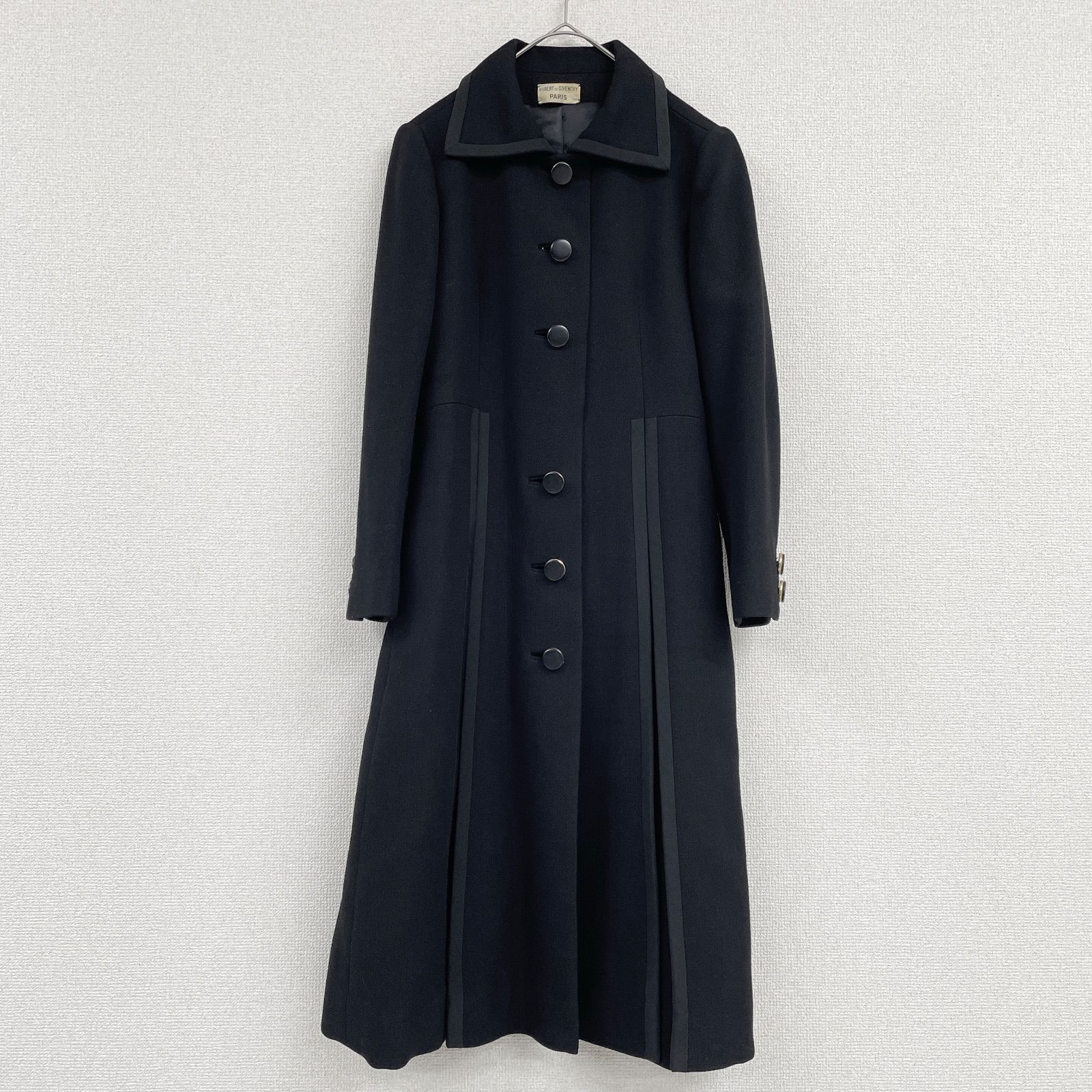 GIVENCHY ブラック ロングコート GIVENCHY ジバンシー ロングコート ヴィンテージ ブラック レディース