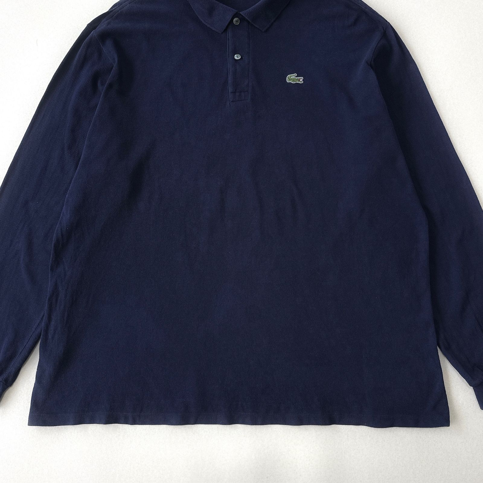 80's フランス製　ラコステ ポロシャツ　ビッグサイズ　8 美品　フレラコ 幻のサイズ8】フランス製 ラコステ ポロシャツ 紺 フレラコ ビッグ