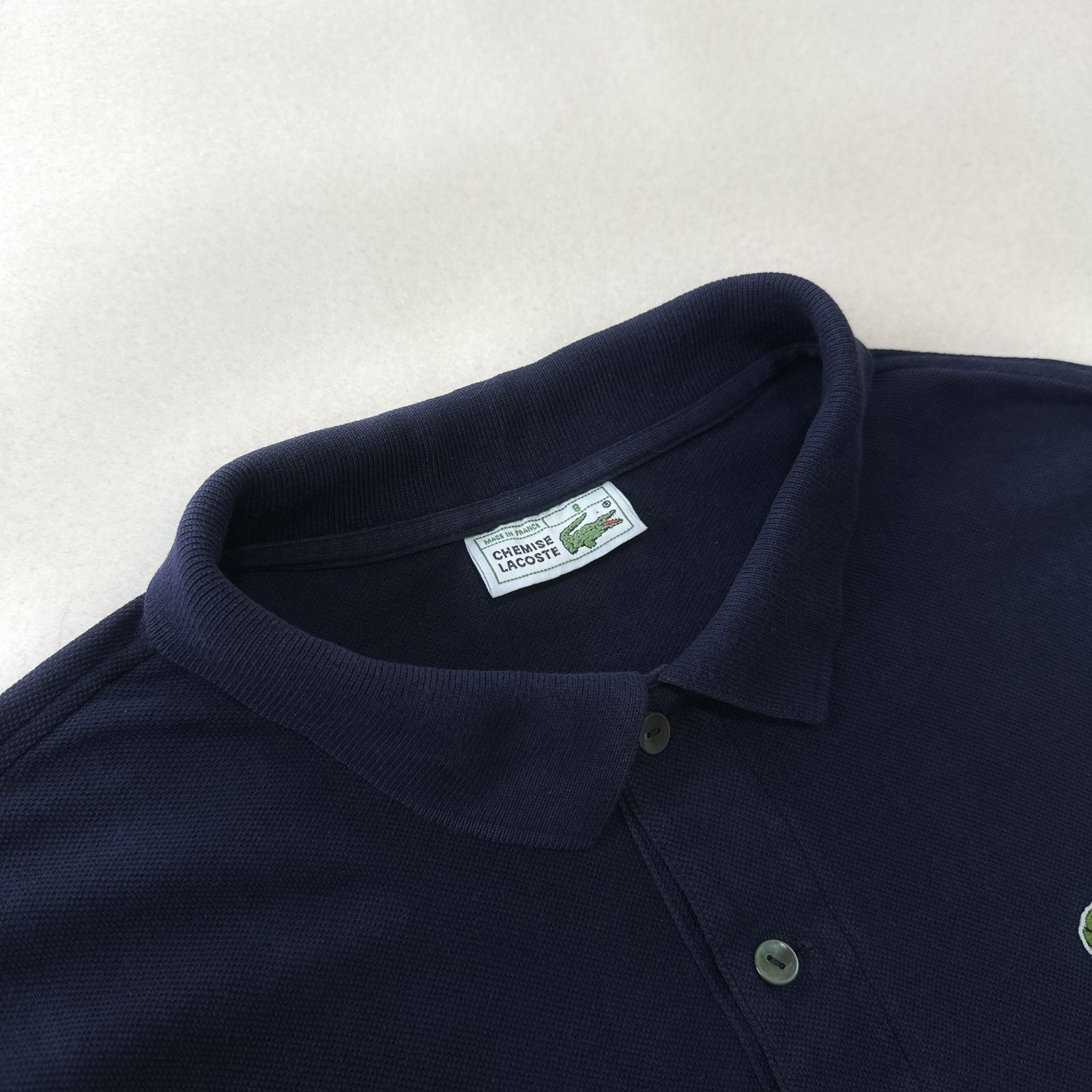 幻のサイズ8】フランス製 ラコステ ポロシャツ 紺 フレラコ ビッグ