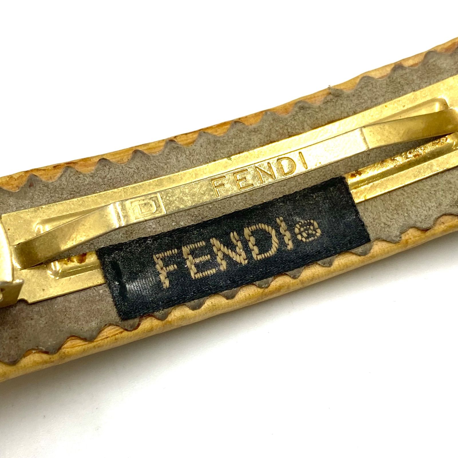 FENDI フェンディ バレッタ 髪留め ヘアピン ヘアクリップ ズッカ