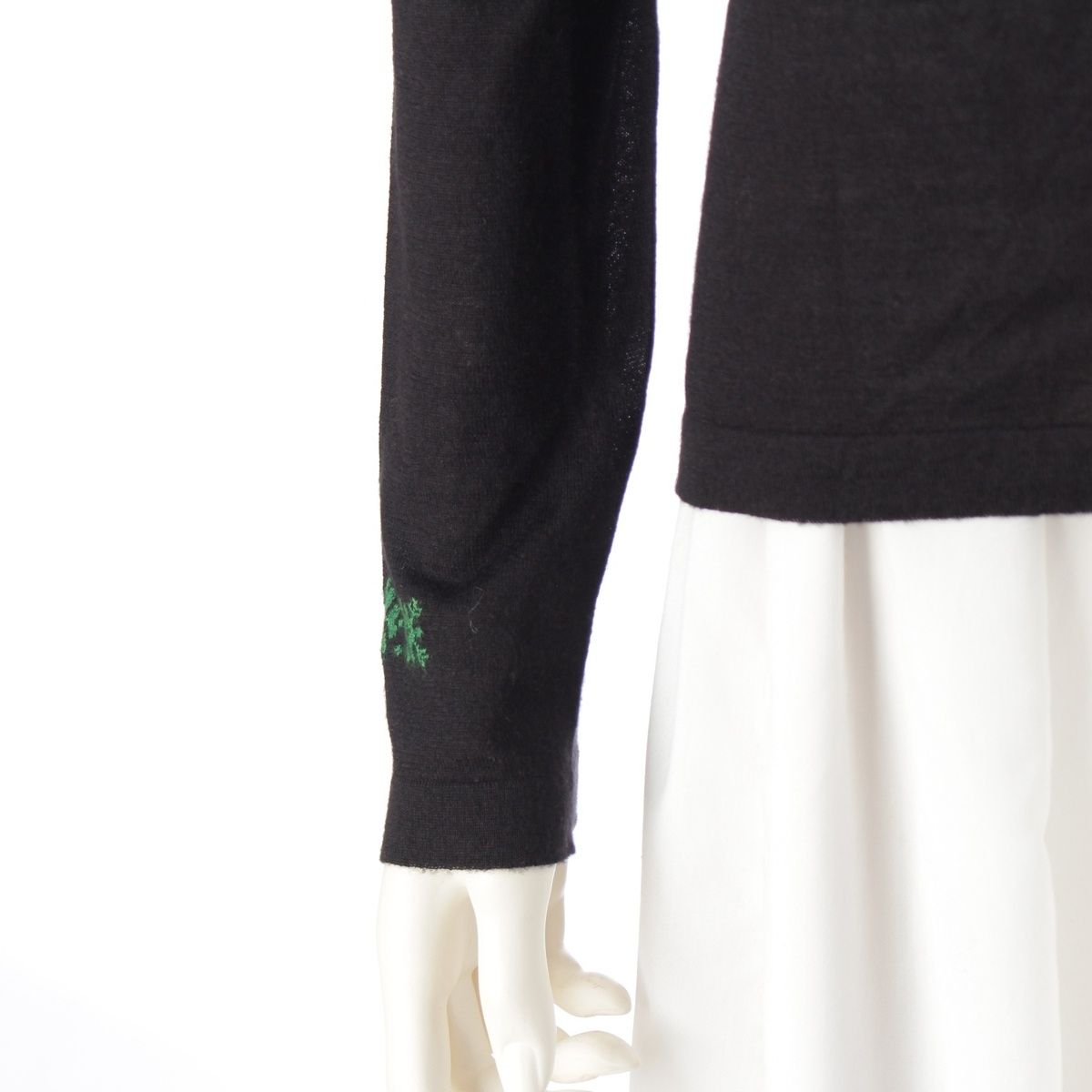 シャネル カシミヤ ココマーク ロゴ 総柄 タートルネック ニット