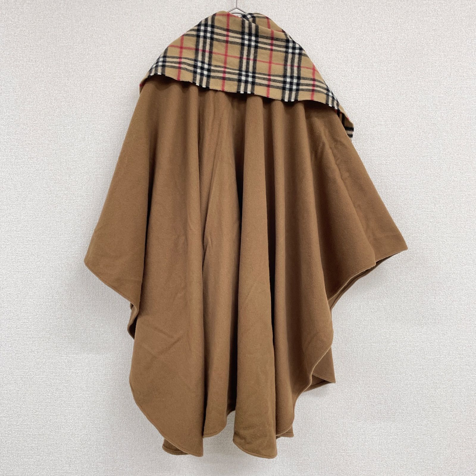 BURBERRY バーバリー ポンチョ ケープ コート ストール ダブルフェイス