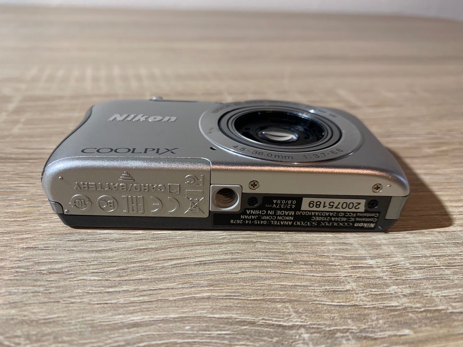 7369 Nikon COOLPIX S3700 シルバー デジカメ 動作確認済み - メルカリ