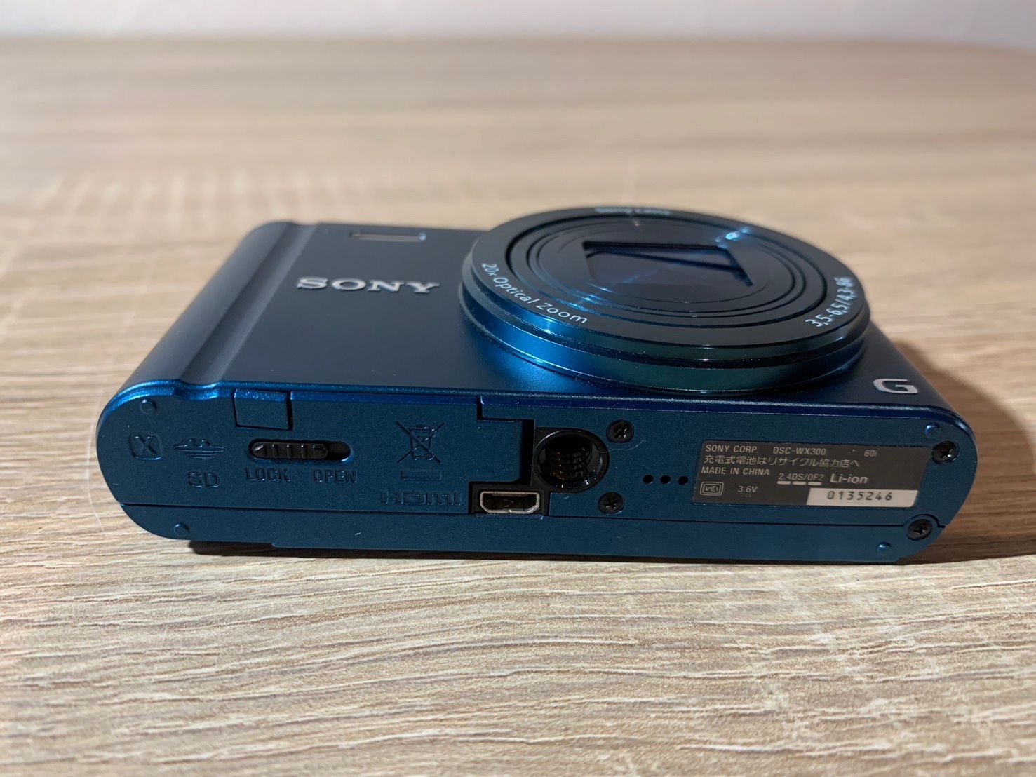 7370 Sony Cyber-Shot DSC-WX300 メタリックブルー デジカメ 動作確認