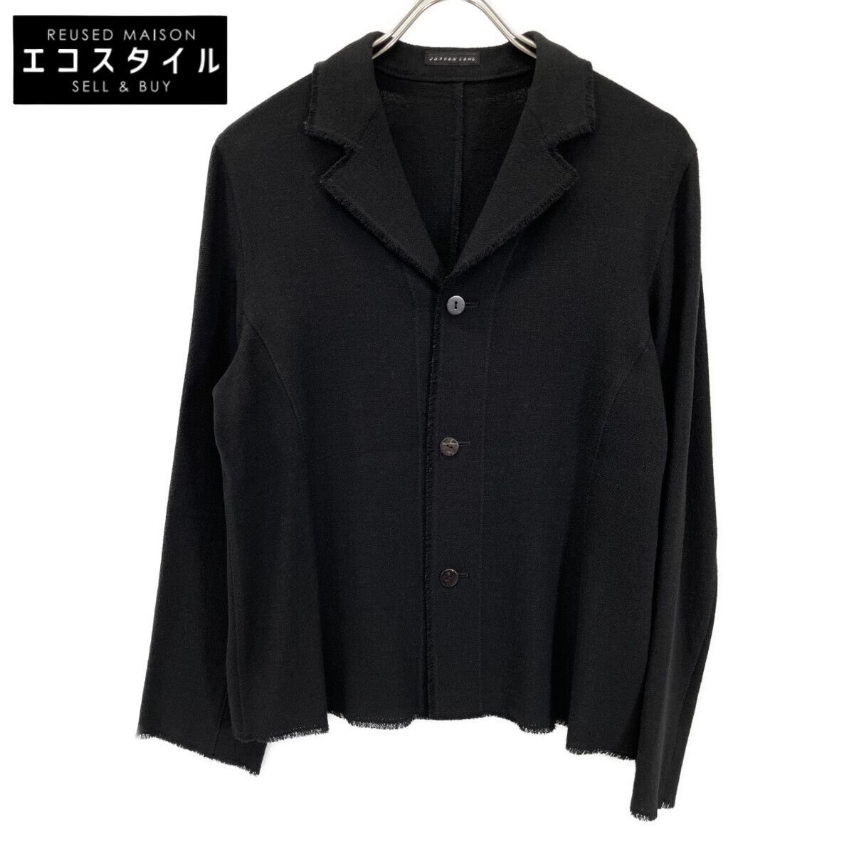 JURGEN LEHL ヨーガンレール ﾌﾞﾗｯｸ ﾘﾈﾝ×ｳｰﾙ ﾃｰﾗｰﾄﾞｼﾞｬｹｯﾄ - メルカリ