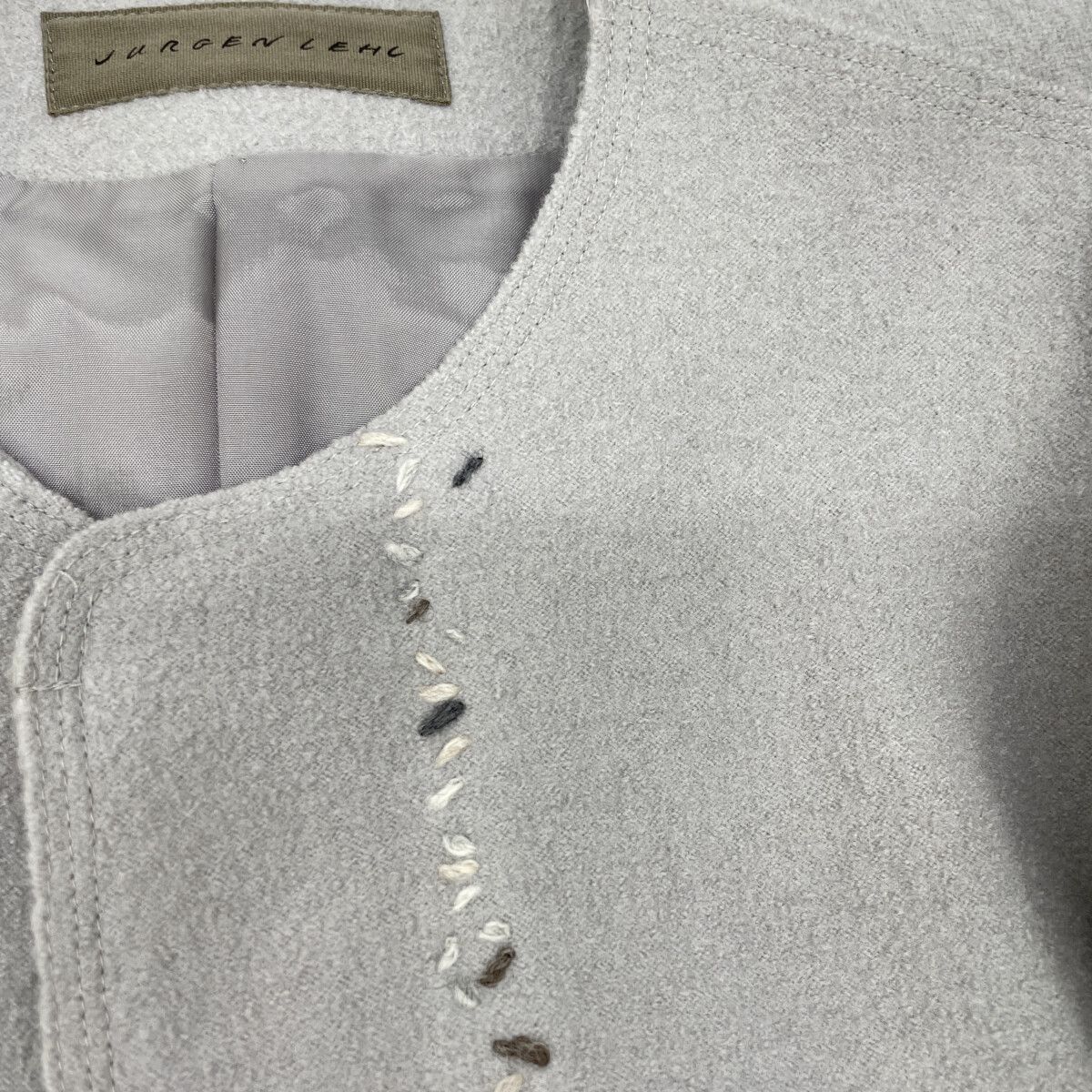 JURGEN LEHL ヨーガンレール ｸﾞﾚｰ ｳｰﾙ ﾉｰｶﾗｰ ｼﾞｬｹｯﾄ - メルカリ