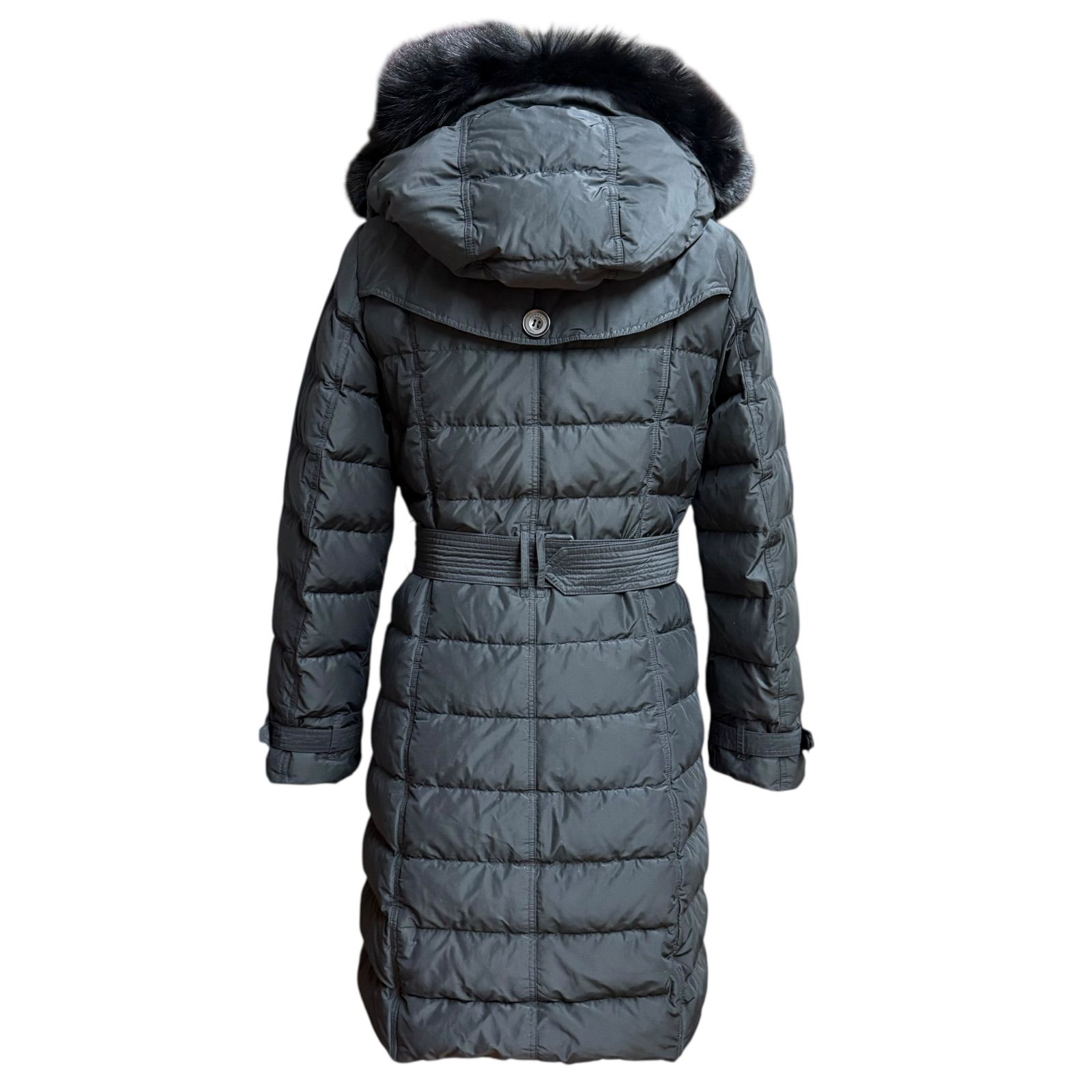 BURBERRY BRIT バーバリー レディース ダウンコート 黒リアルファー