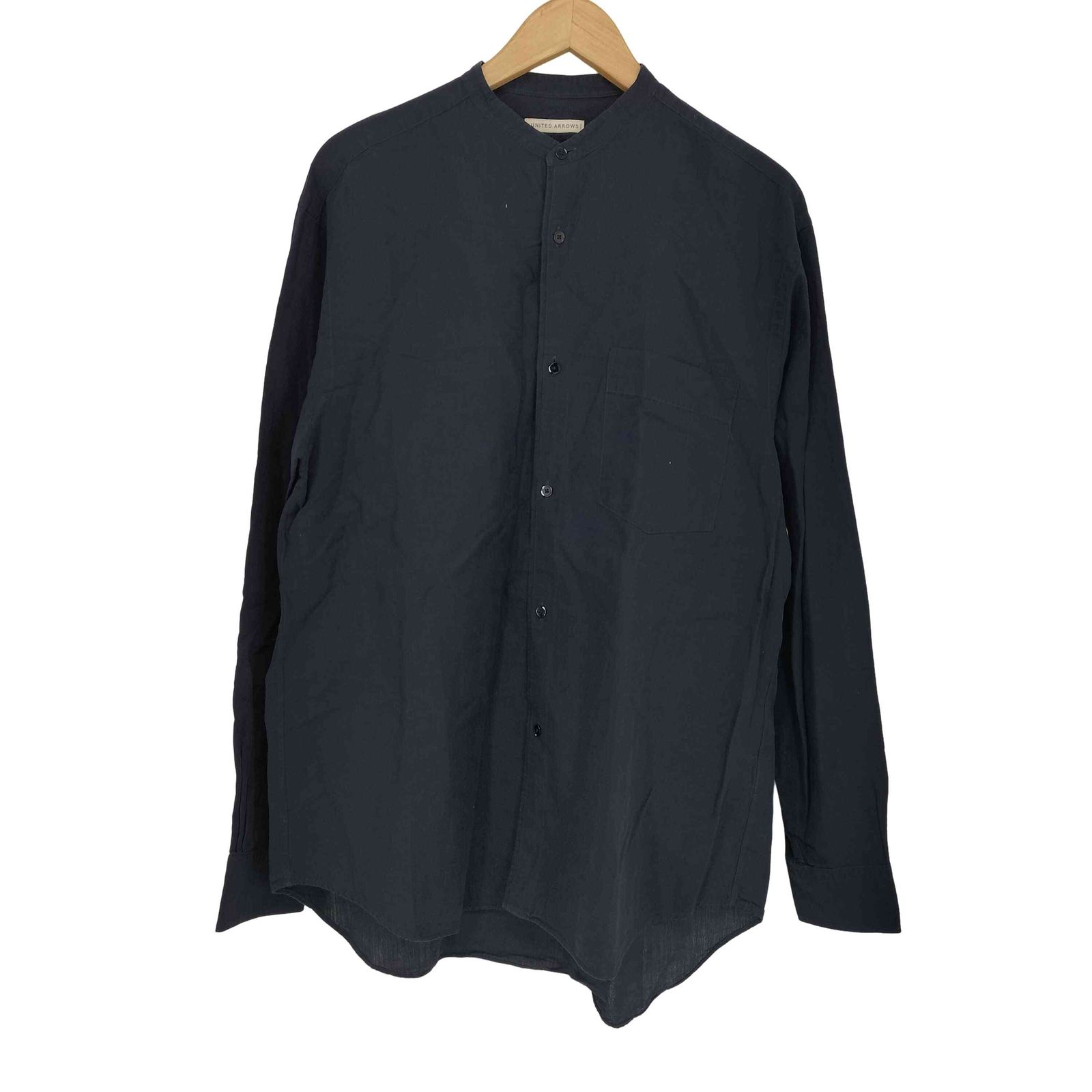 ユナイテッドアローズ UNITED ARROWS リネンコットン バンドカラー 