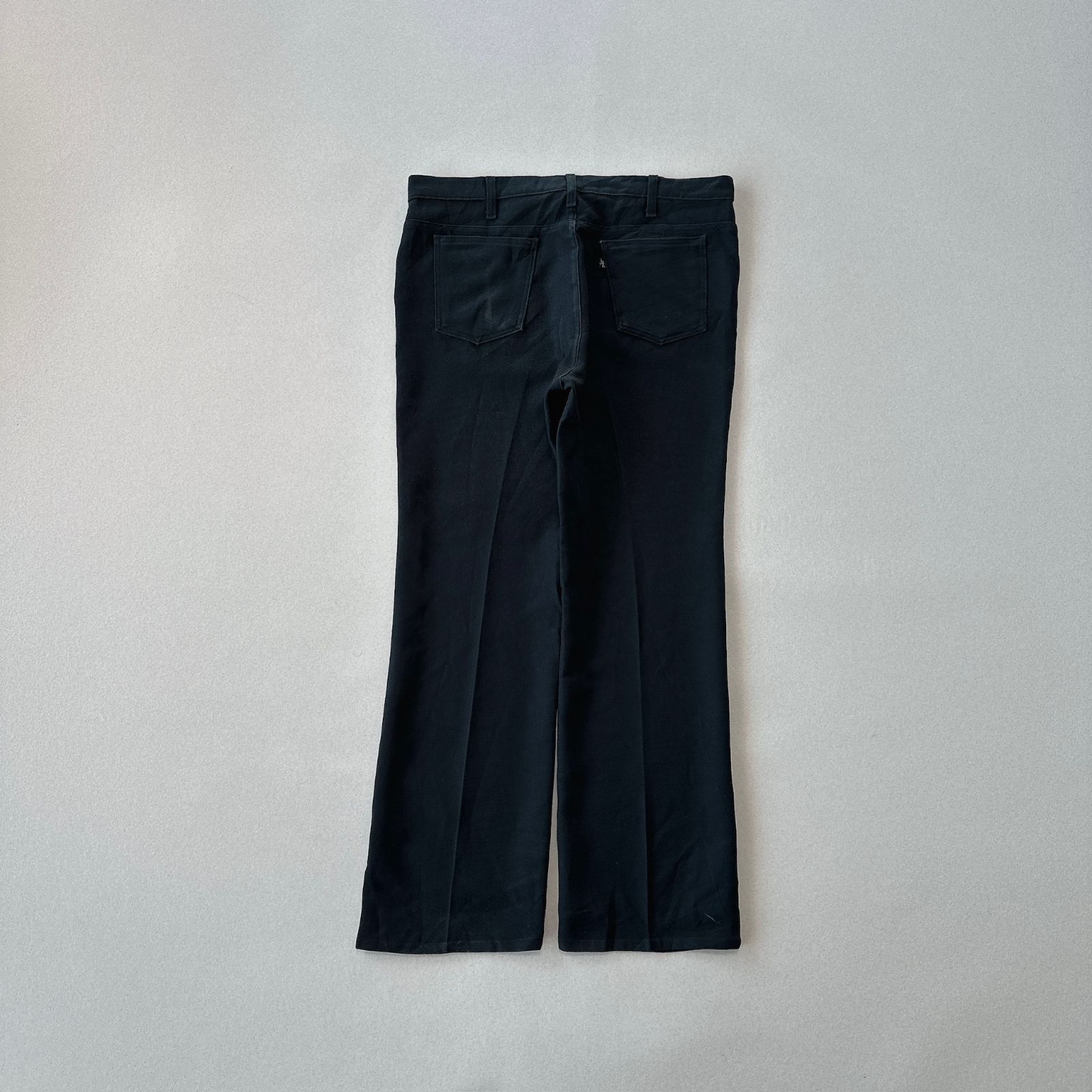 希少 70s】USA製 Levi's フレアスラックス W33相当 黒 ポリパン