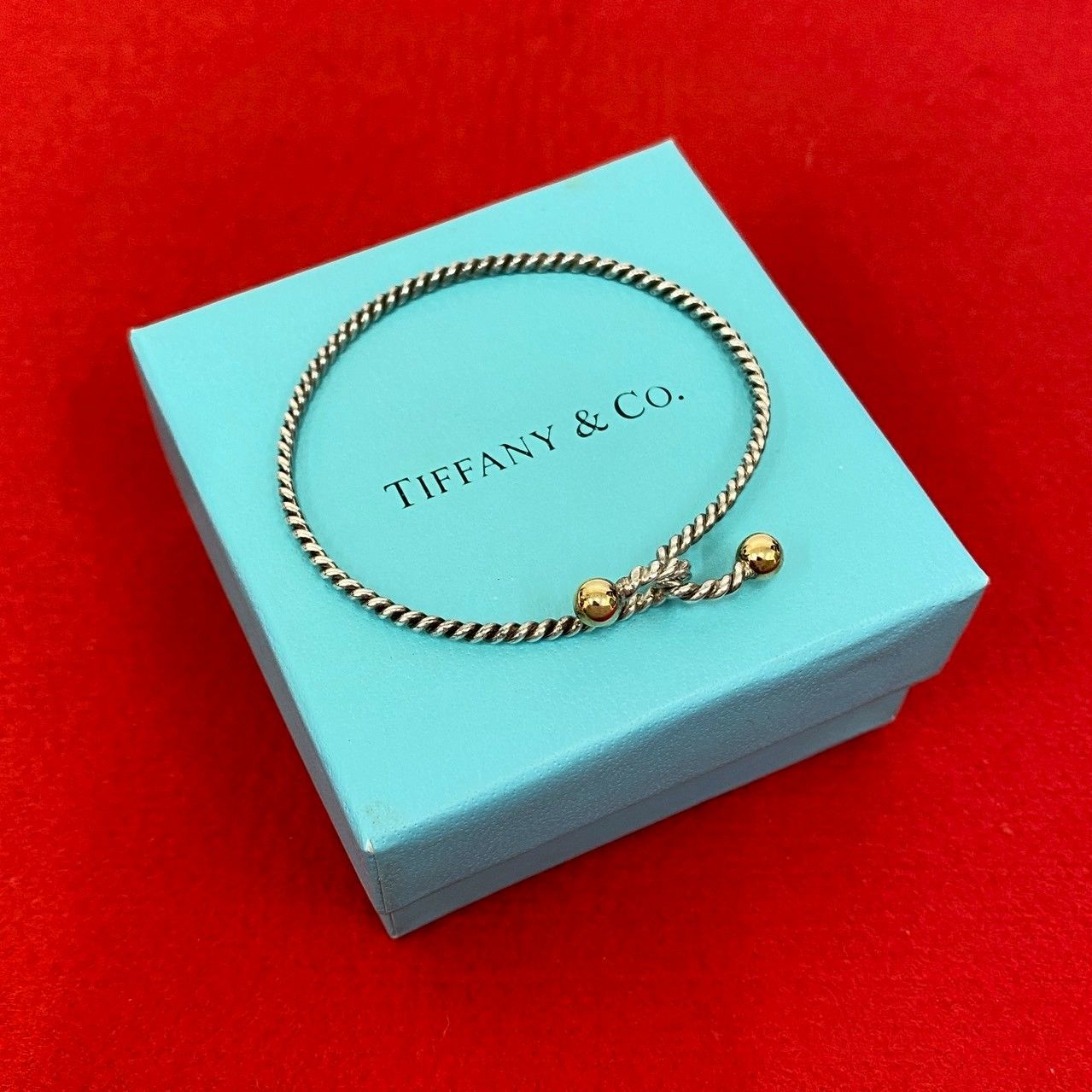 極 美品 TIFFANY&Co. ティファニー フック アンド アイ ダブル