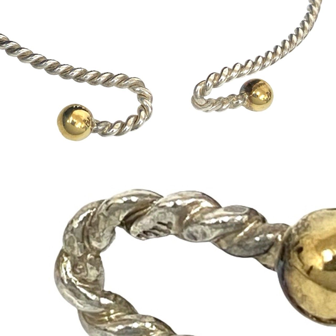 ティファニーシルバー　ゴールド　バングル&リング 極 美品 TIFFANY&Co. ティファニー フック アンド アイ ダブル