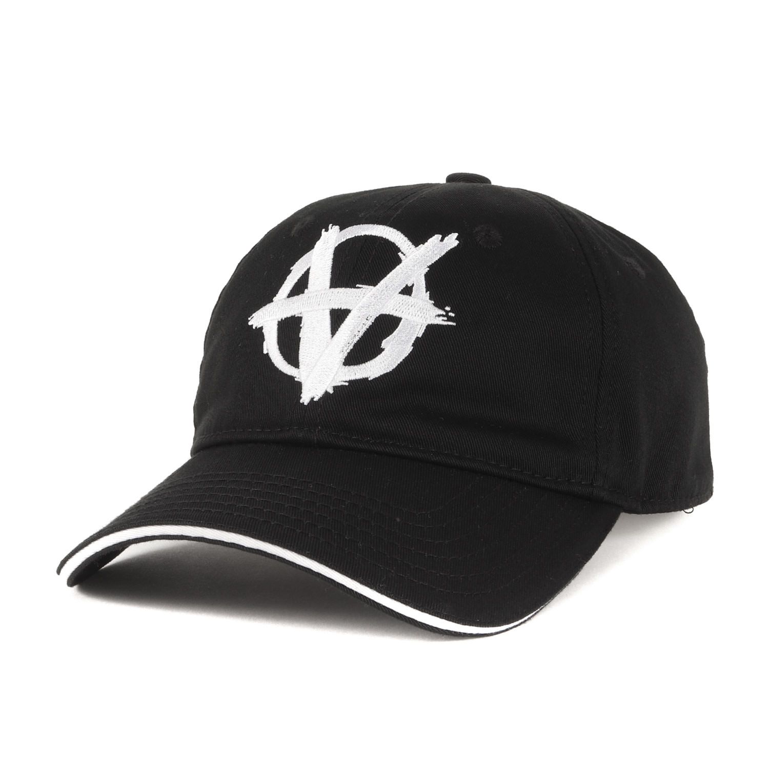 U.S.K　VETEMENTS アナーキー　キャップ VETEMENTS Anarchy Cap in Black | FWRD