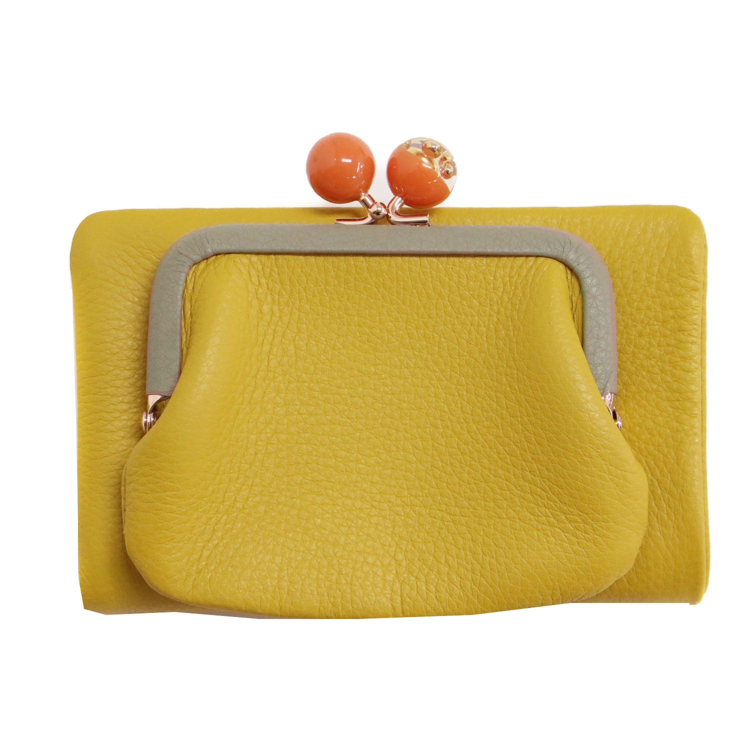 美品】ear PAPILLONNER イア パピヨネ 財布 | 牛革 がま口 二つ折り