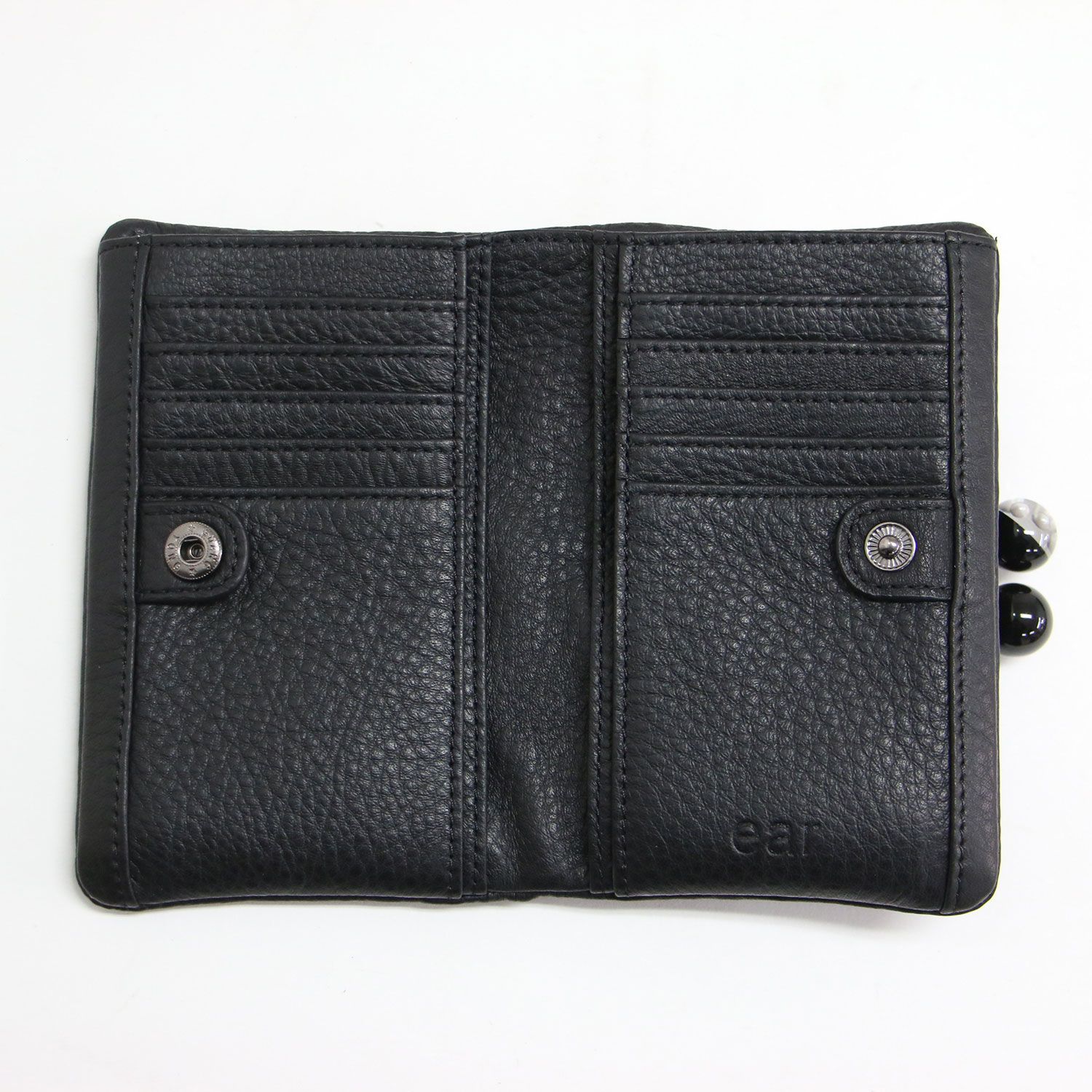 ear PAPILLONNER イアパピヨネ 財布 がま口 ブラック イア 黒 WEB限定》牛革がま口折り財布（財布）｜ear PAPILLONNER（イアパピヨネ