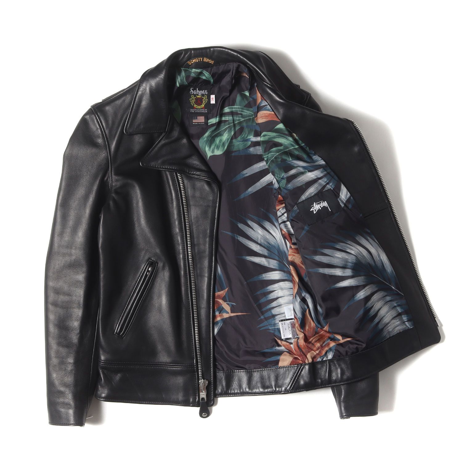 美品】STUSSY ステューシー ジャケット ブラック 黒 サイズ:36(S